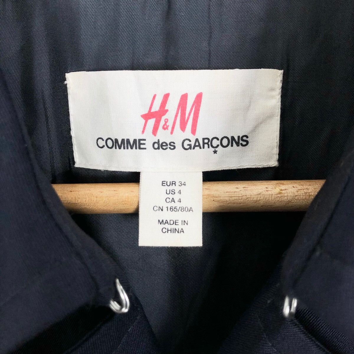 Comme Des Garçons X H&M Trench Coat Cotton Double Breasted - 6