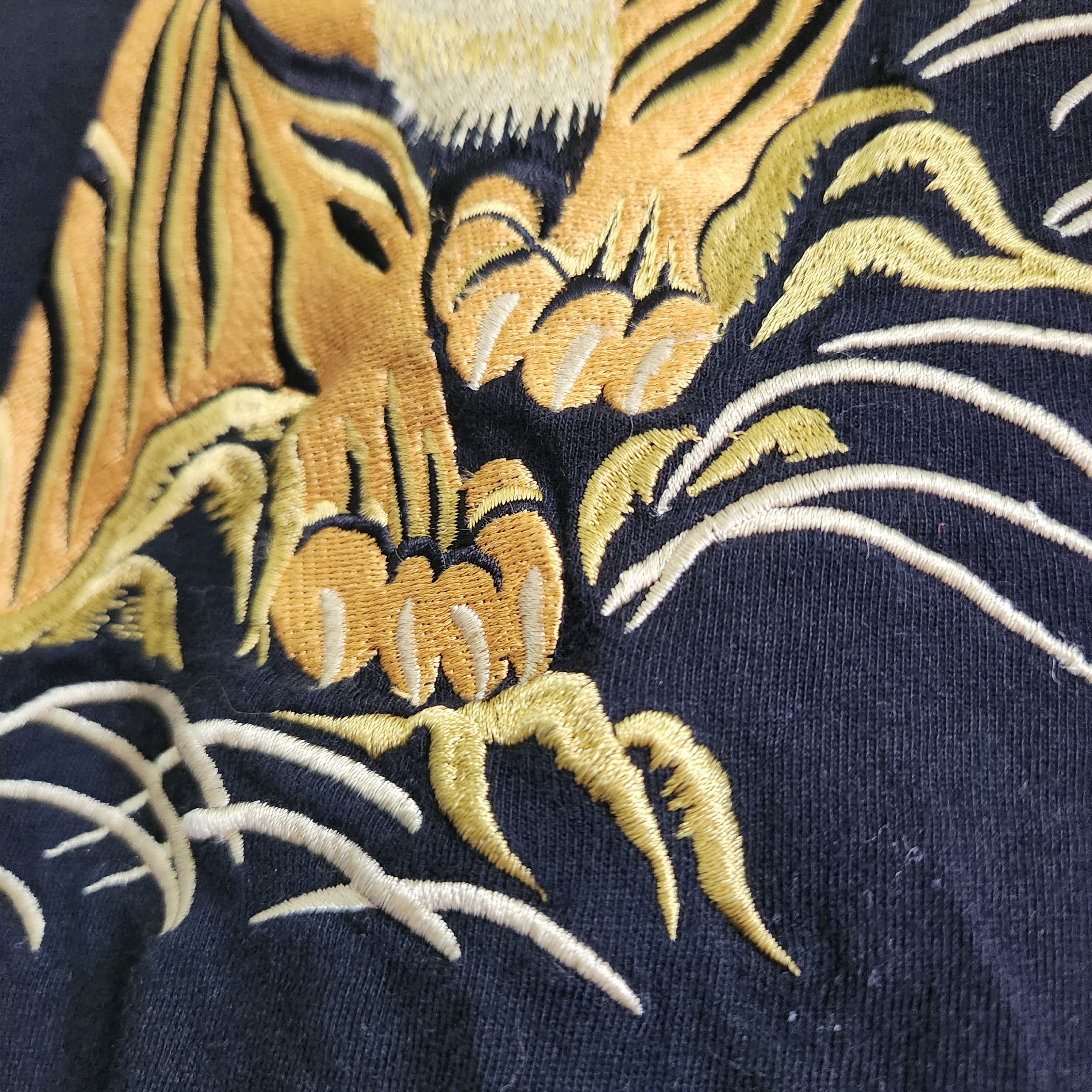 Rare Tiger Head Sukajan Embroidered Japan TShirt - 9