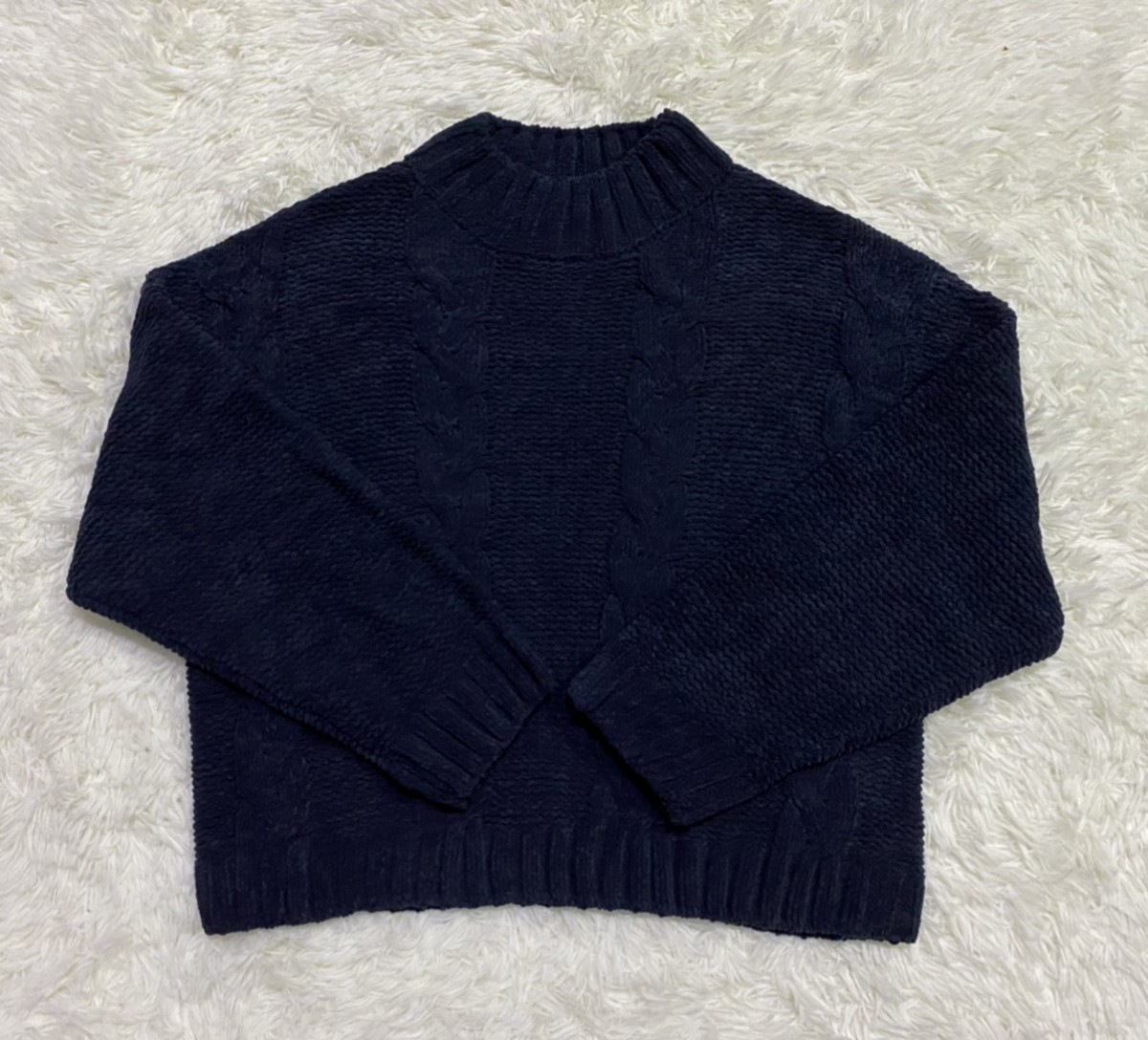 Coloured Cable Knit Sweater - Cable Knit Crop Sweater Pullover - 5