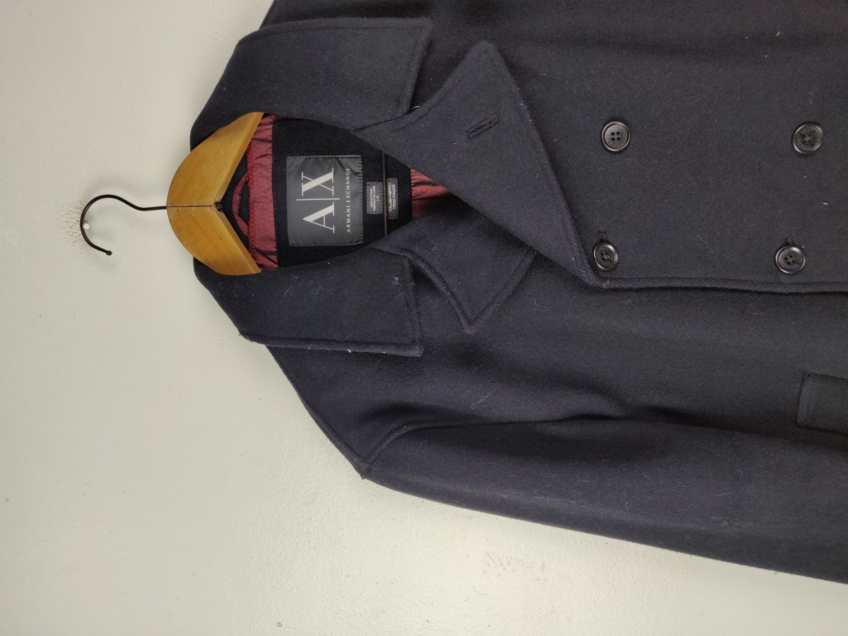 Armani - Exchange Peacoat Navy Double Breast Jacket - 4