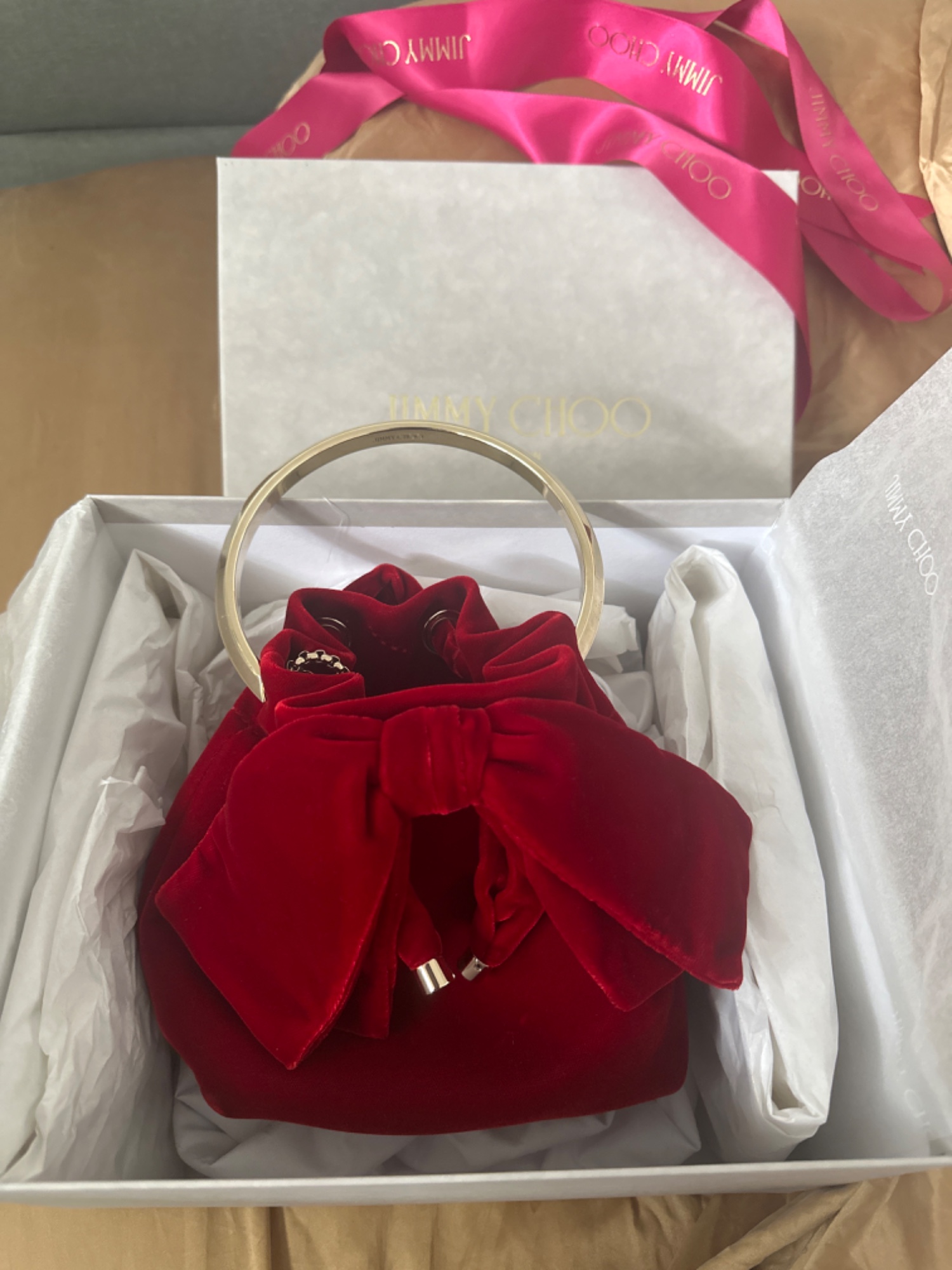 Bon Bon
Red Velvet Bag With Bow - 1