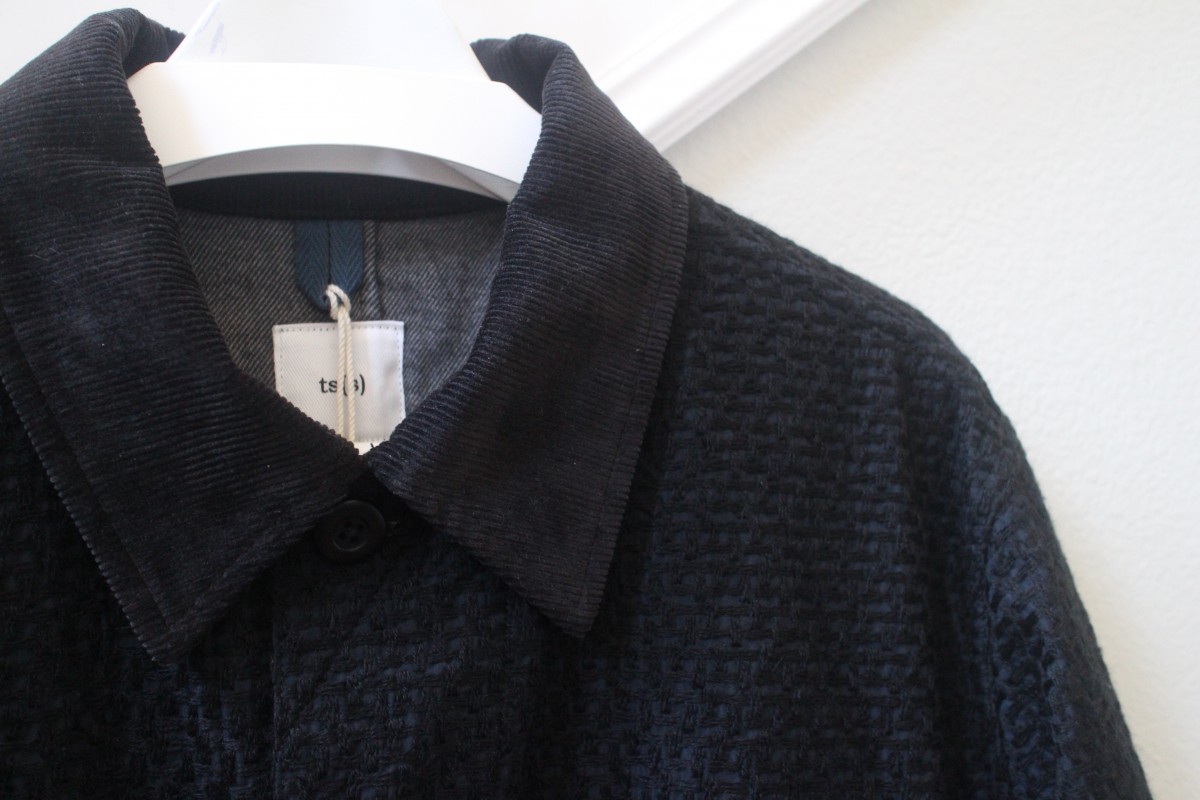 Ts(S) - coverall coat with black overstitch and corduroy collar sz5 - 5