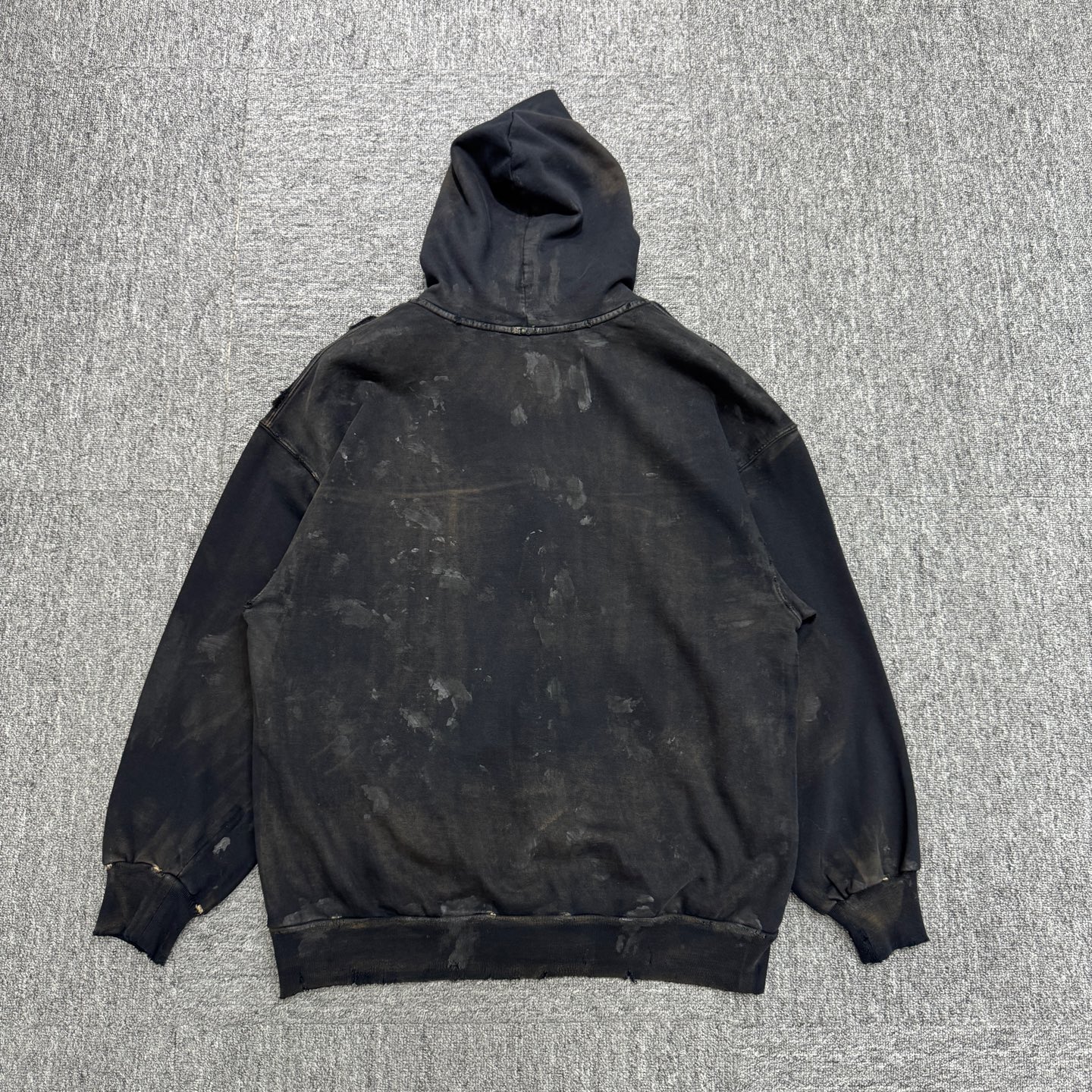 Balenciaga mud-dyed distressed hoodie - 2