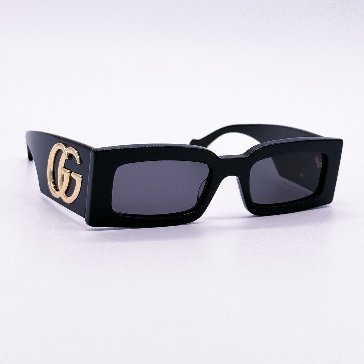 NEW GUCCI GG1425S 001 SQUARE UNISEX BLACK SUNGLASSES - 5