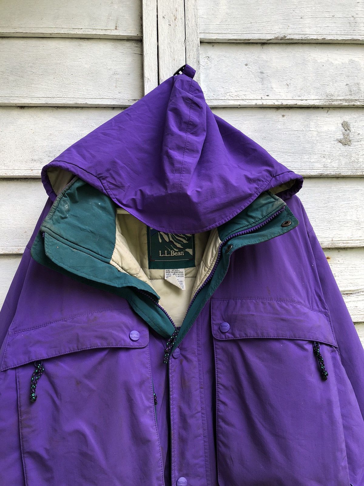 Vintage LL Bean North Col 29027 Outwear Multi pocket Storage - 4