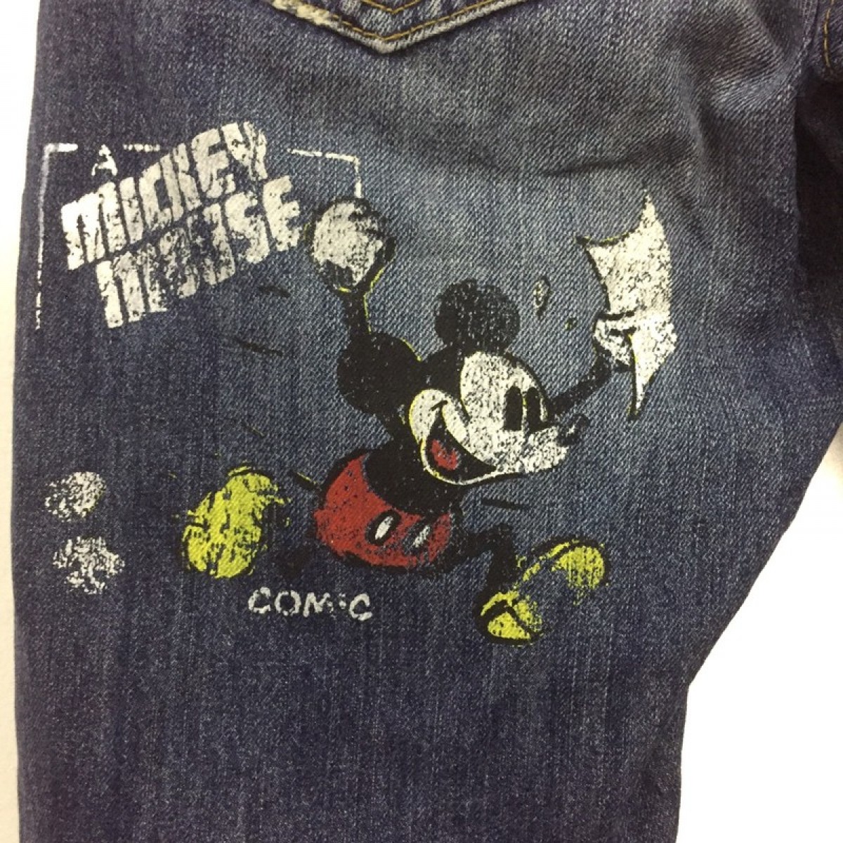 Mickey Mouse - Rare jeans mickey mouse print vintage style - 10