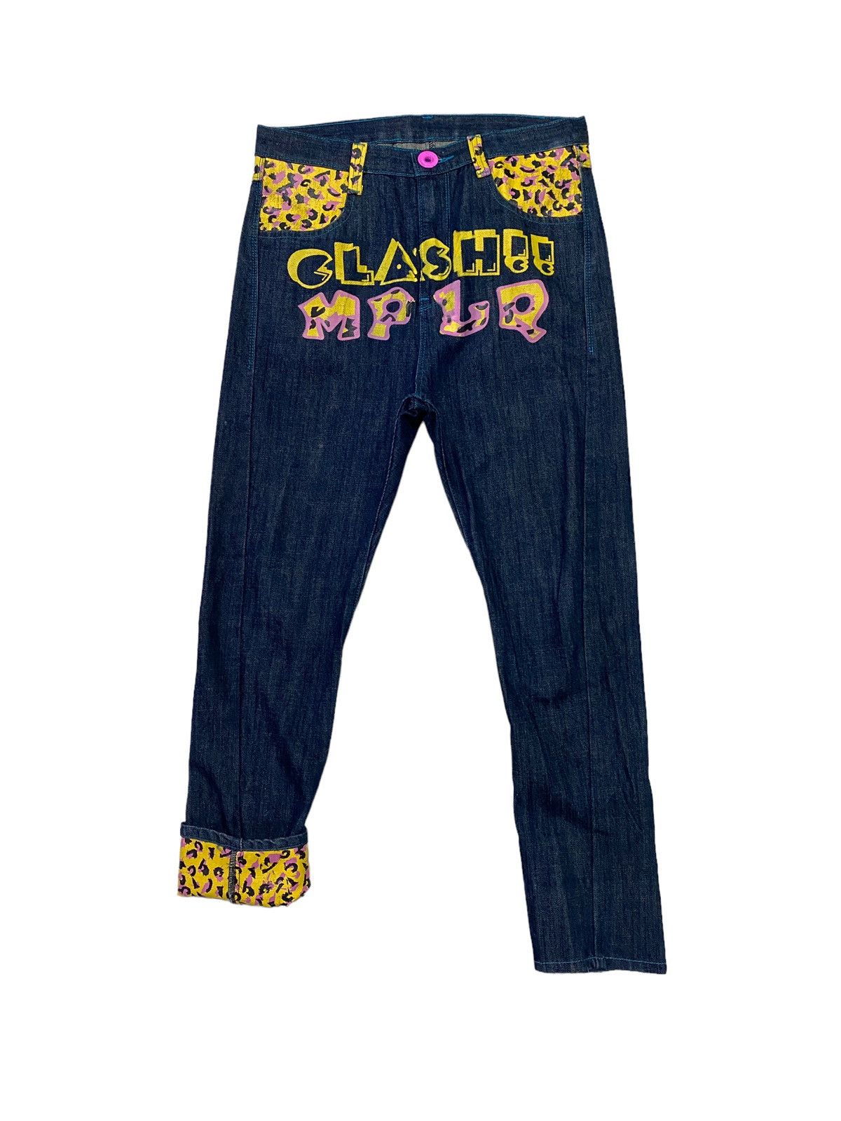 Vintage CLASH!! MPLQ Daicock Printed Denim Jeans S45k - 1