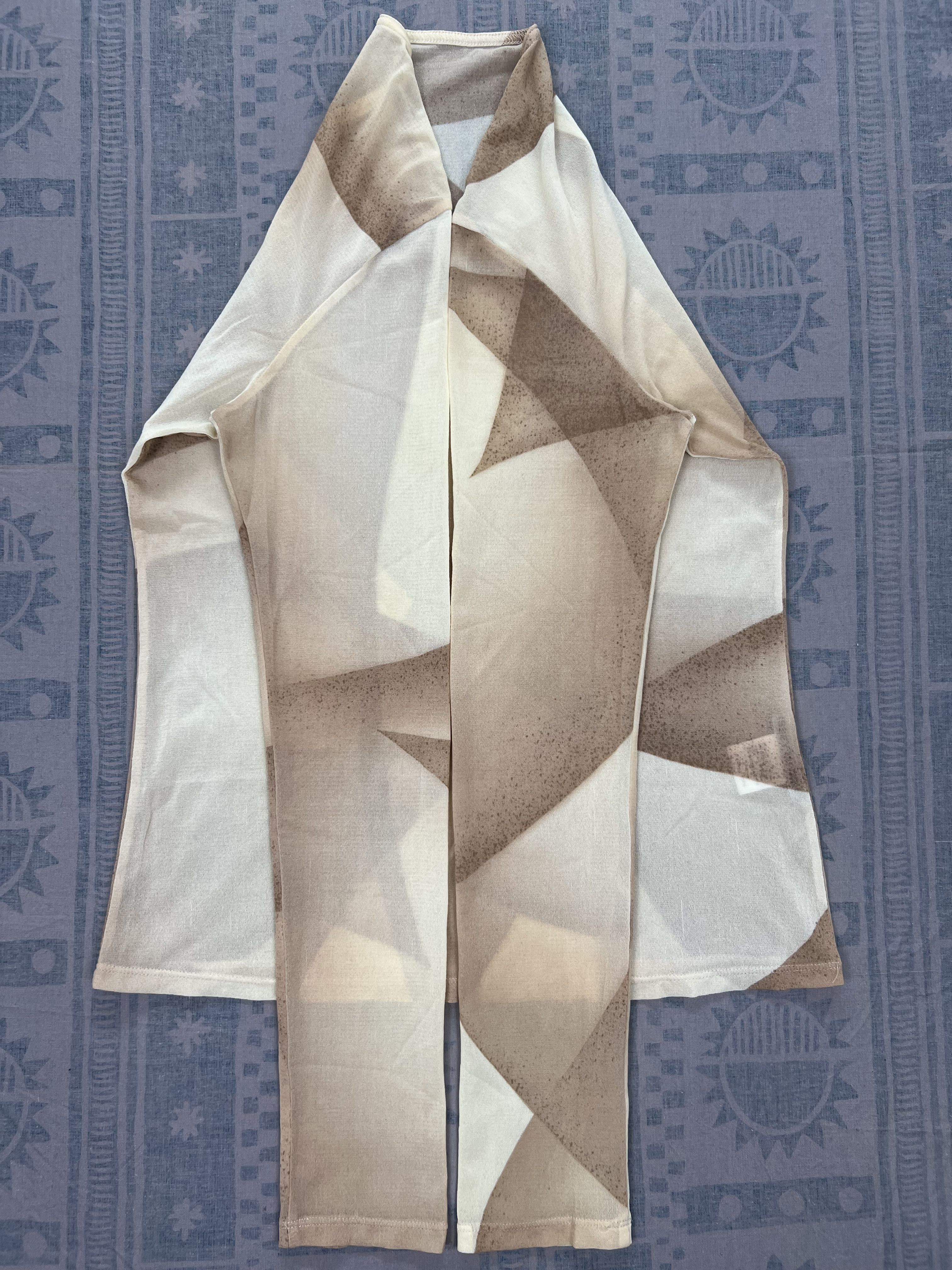Issey Miyake Geometric Pattern Mesh Shirt - 6