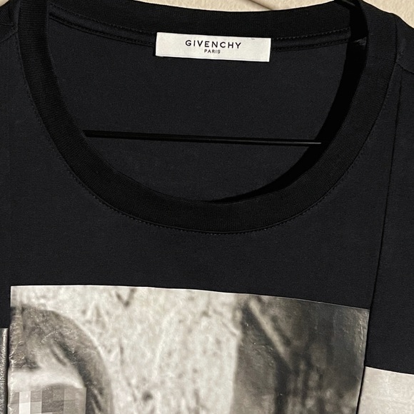 Givenchy Oversized Black Statement T-shirt with Paneled Graphic - 3