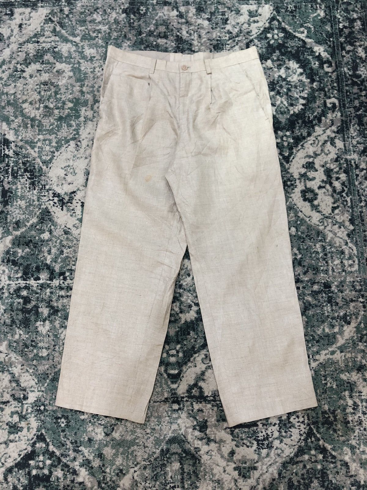 Vintage 80’s Issey Miyake Men 100% Hemp Casual Pants - 2