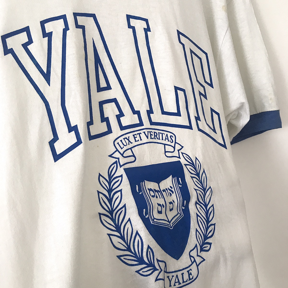 Vintage - Authentic Vintage 1980s Yale University USA Logo Ringer Tee - 4