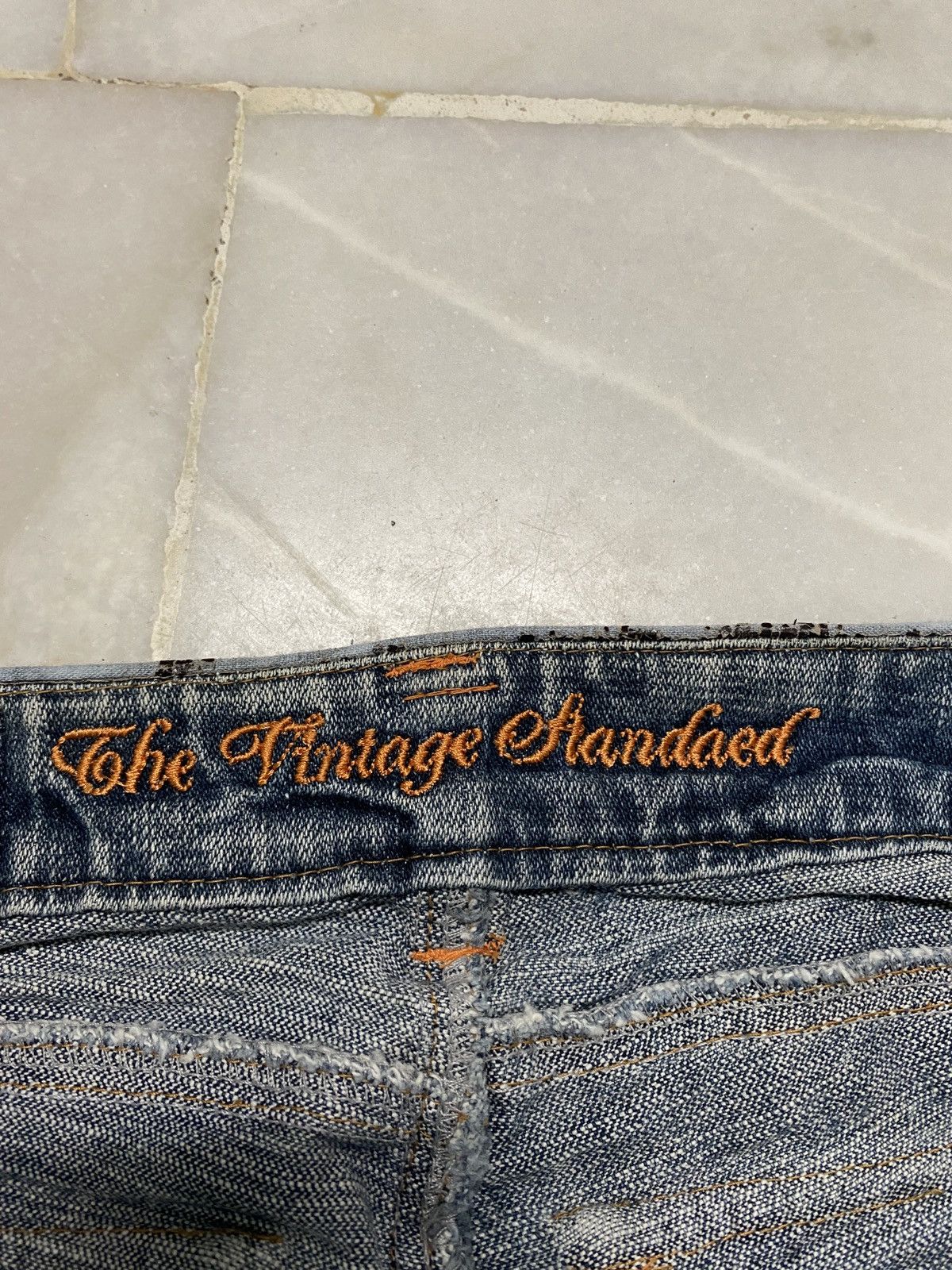 💥Flare💥Vintage Japanese Sick Washed Faded Jeans Distress - 12