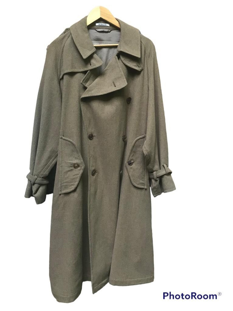 Auralee Wool Blend Casmere Trench Coat - 1