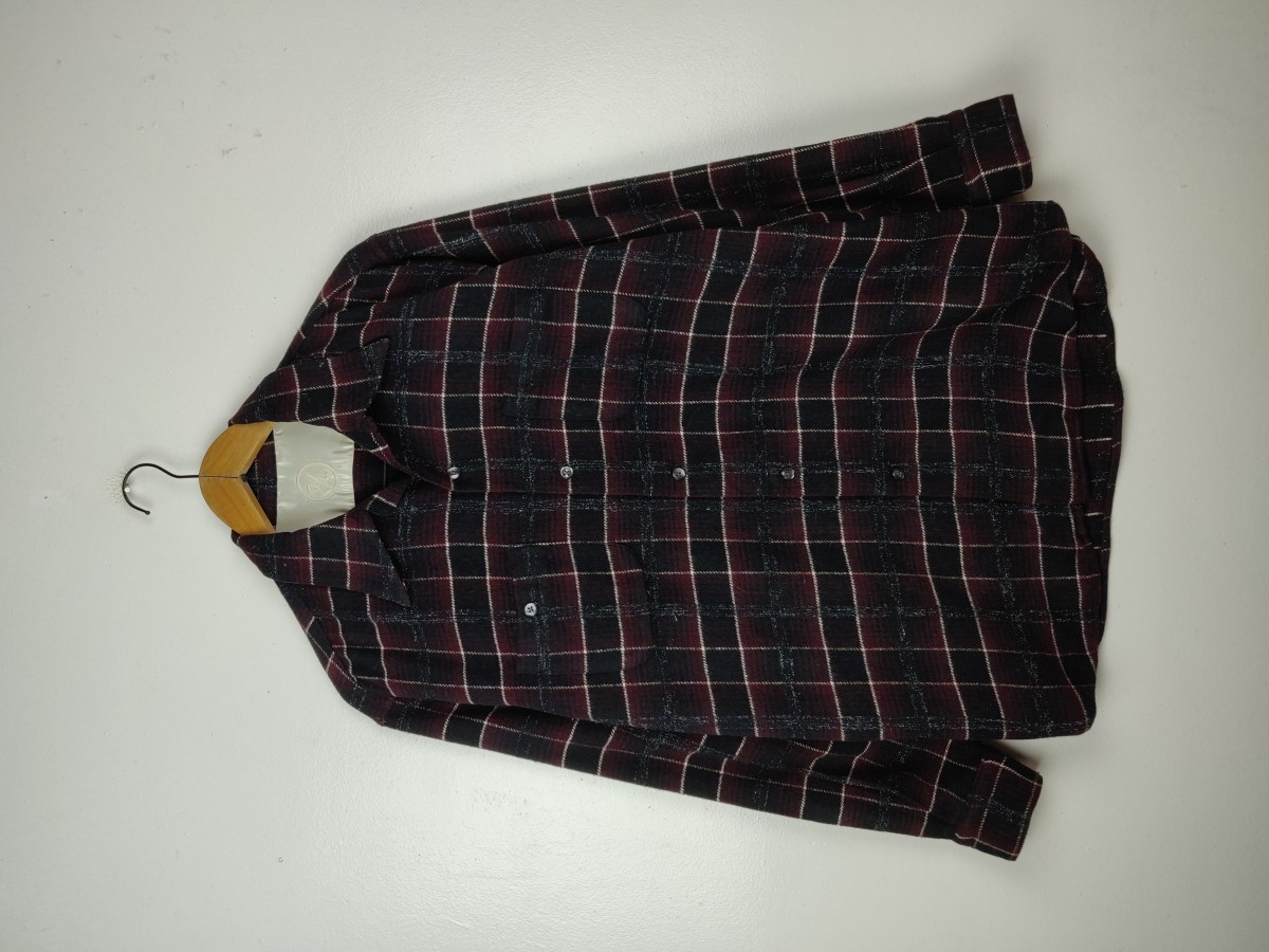 Japanese Brand - D/W Japan Checked Flannel Button Up Shirt Oxford - 2