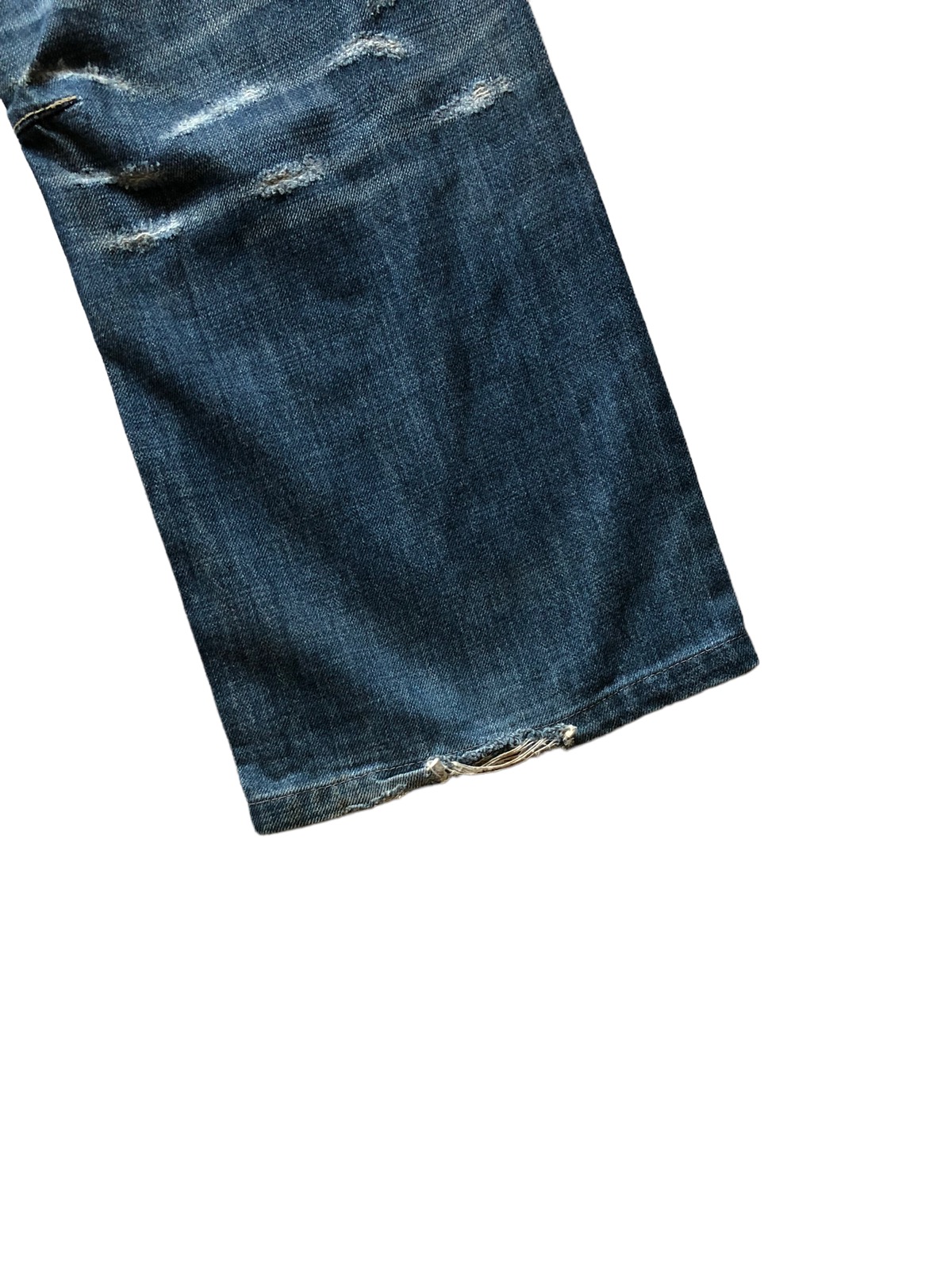 Distressed Denim - 2000s Semanticdesign Baggy Distressed Trashed Jeans - 8