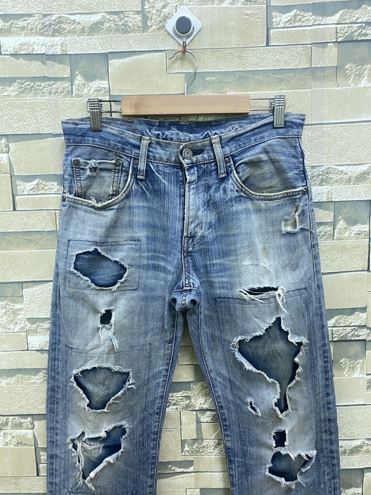 Vintage EDWIN Extra Extreme Thrashed Denim - 3