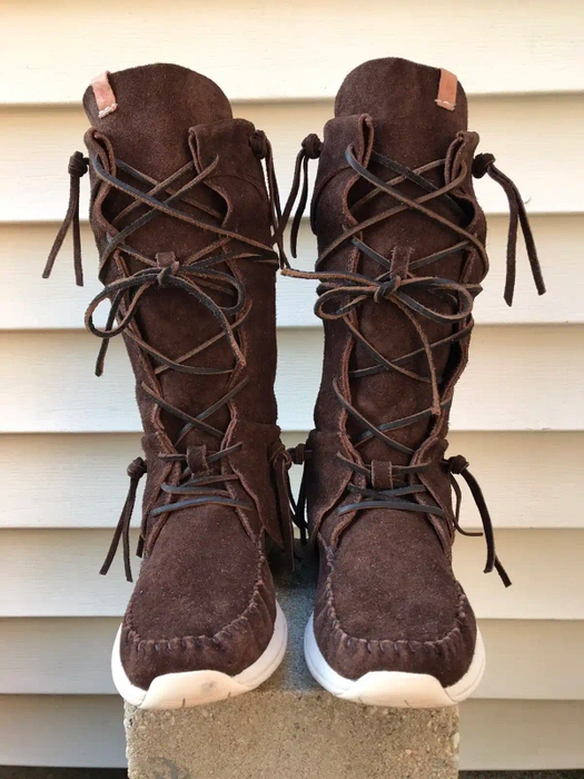 visvim F/W 2016 VISVIM TRAPPER HI FOLK FBT SUEDE MOCCASIN SNEAKER