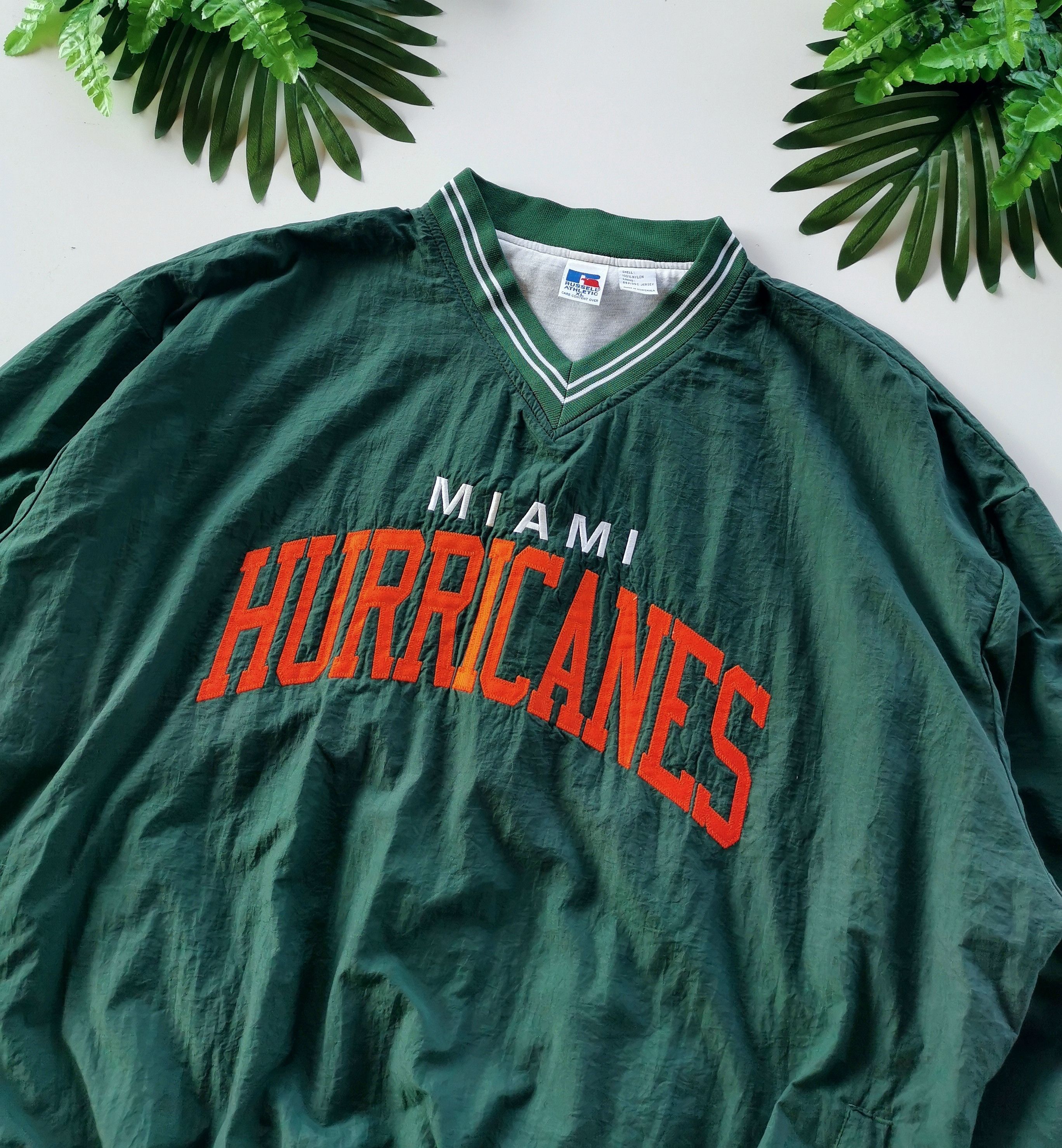 Vintage Miami Hurricanes Nylon Jersey Sweatshirt - 6