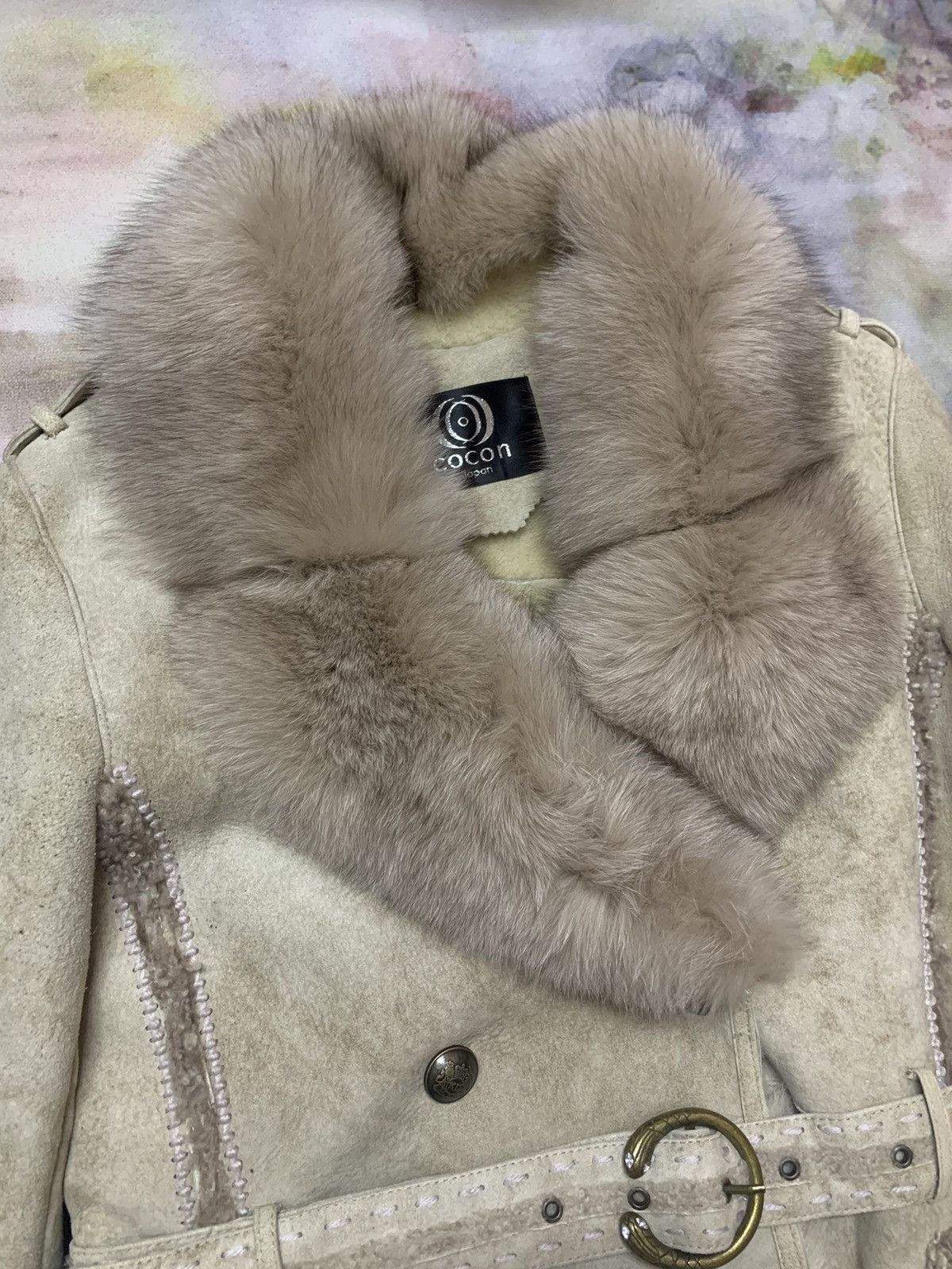 Raccoon Fur Moleskin Winter Jacket - 5