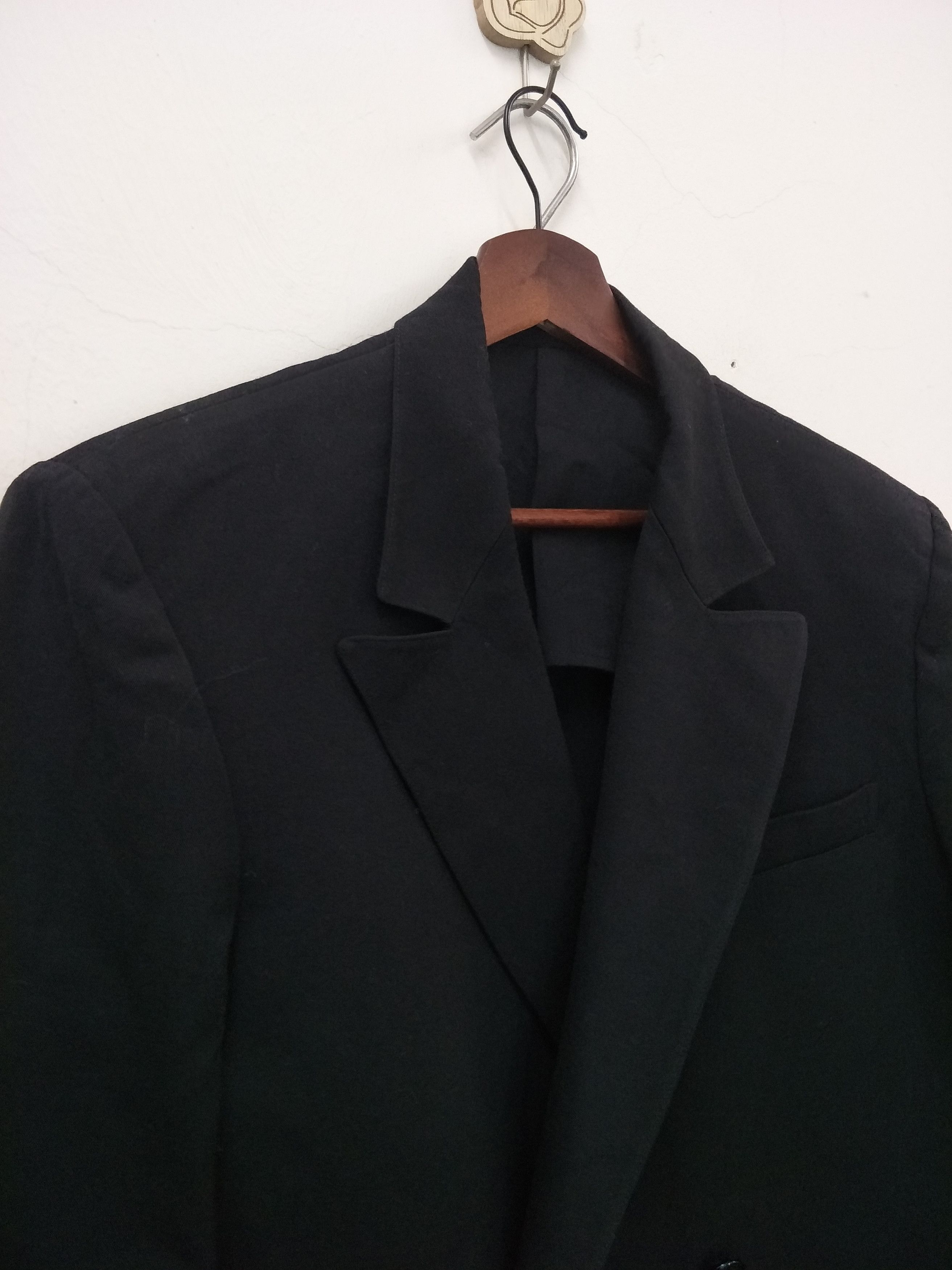 Yohji Yamamoto Y's Black Double Breasted Coat Vintage - 5