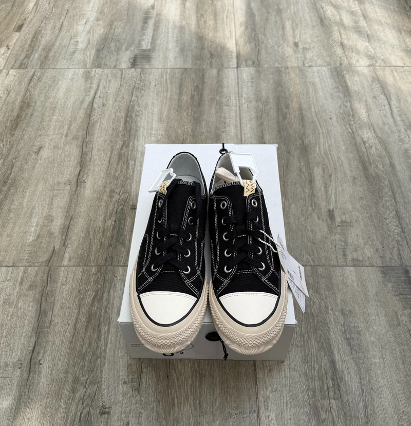 VISVIM SKAGWAY L.T.LO — Japanese High-Twist Cotton Casual Low-Top Canvas Sneakers with Vibram Sole - 1