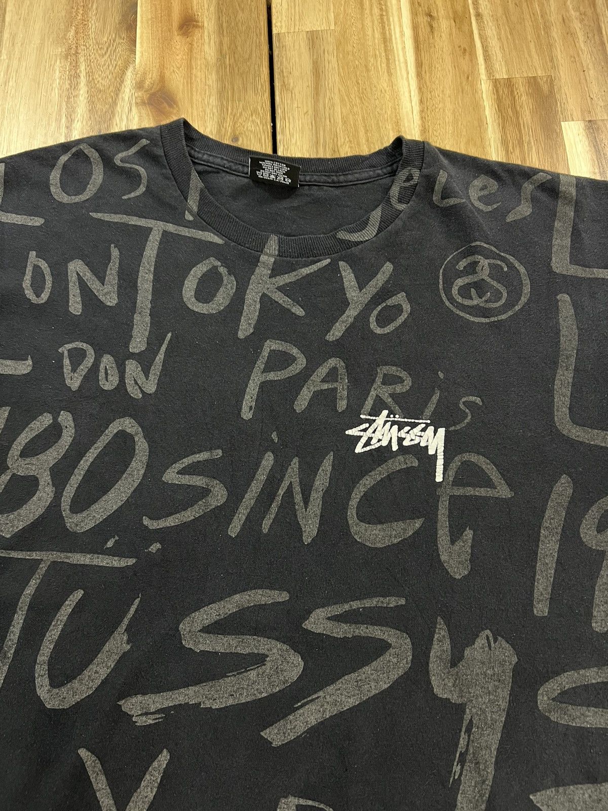 Vintage Stussy Full print Reflective T Shirt - 3