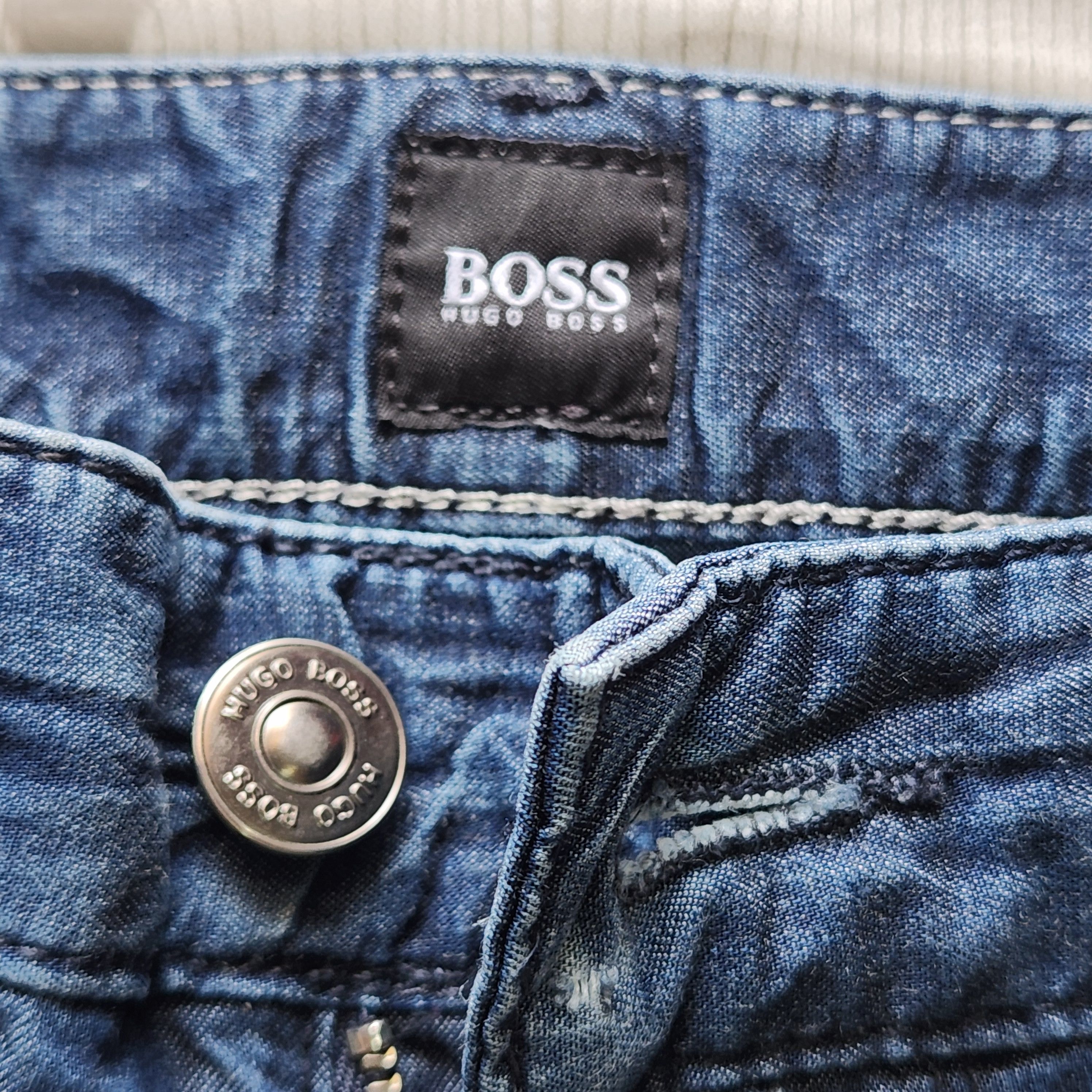 Vintage Distressed Hugo Boss Stretch Denim Pants - 11