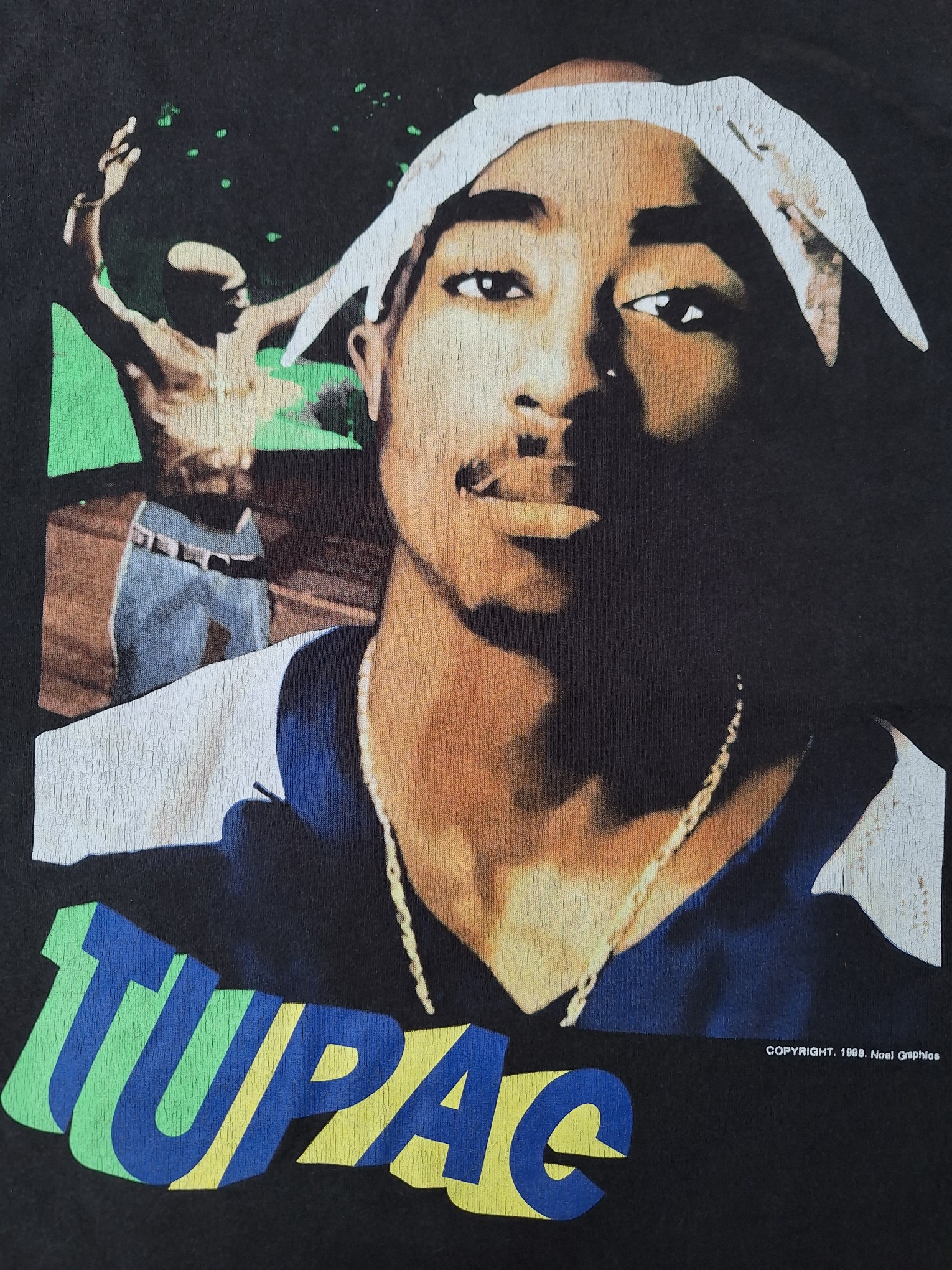 vintage 90s 2pac tupac raptee tshirt not ice cube eminem snoop dogg dr dree rock tee - 4
