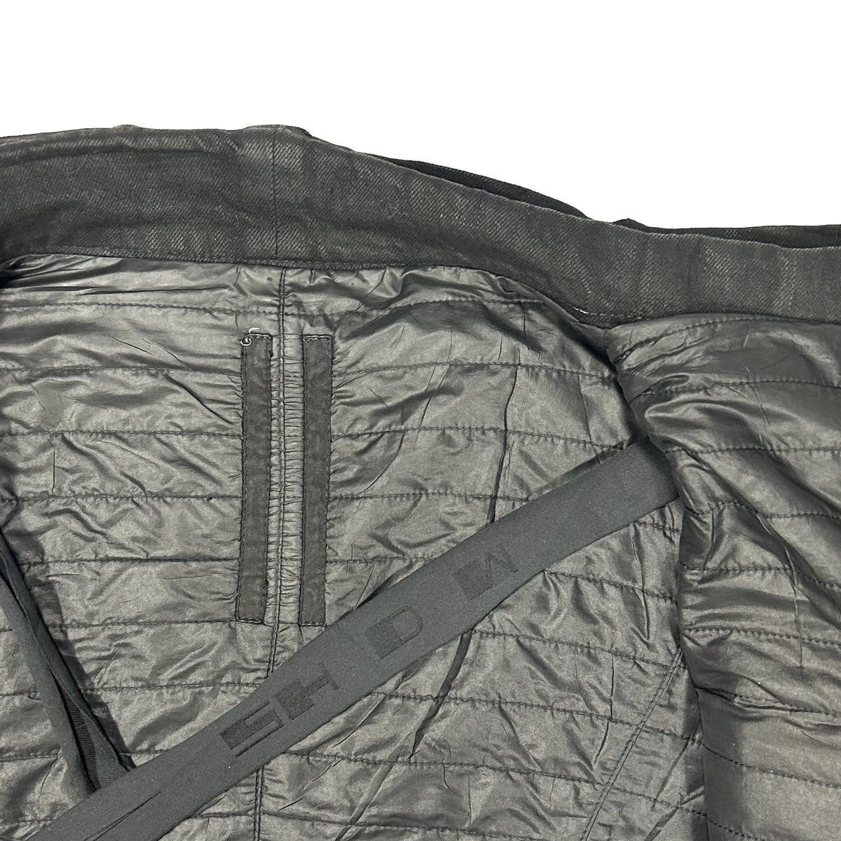 Leather/Denim Cropped Funnel Jacket - 9