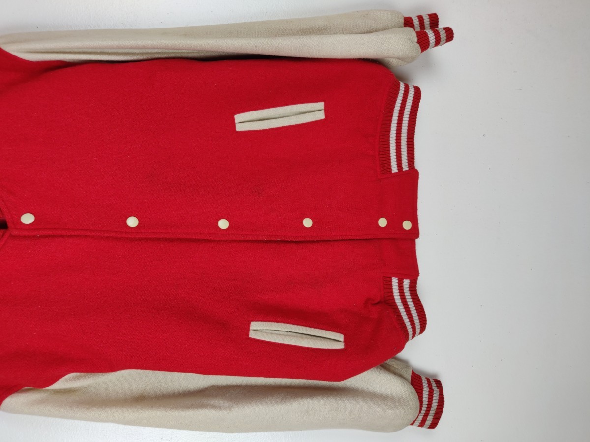 Varsity Jacket - Plain Wool Streetwear Outerwear - 6