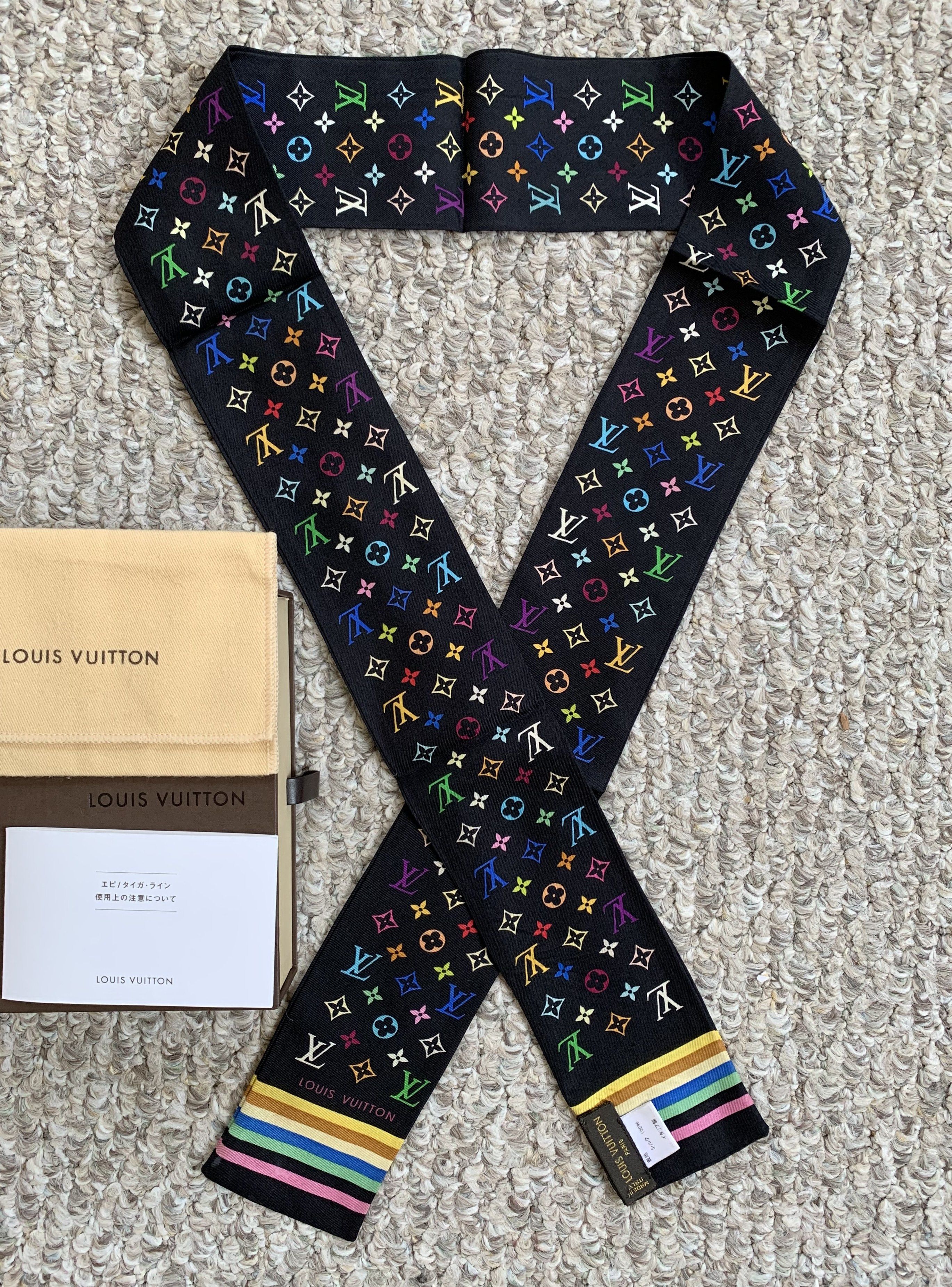 S/S 2003 Louis Vuitton Murakami Monogram Silk Scarf - 4