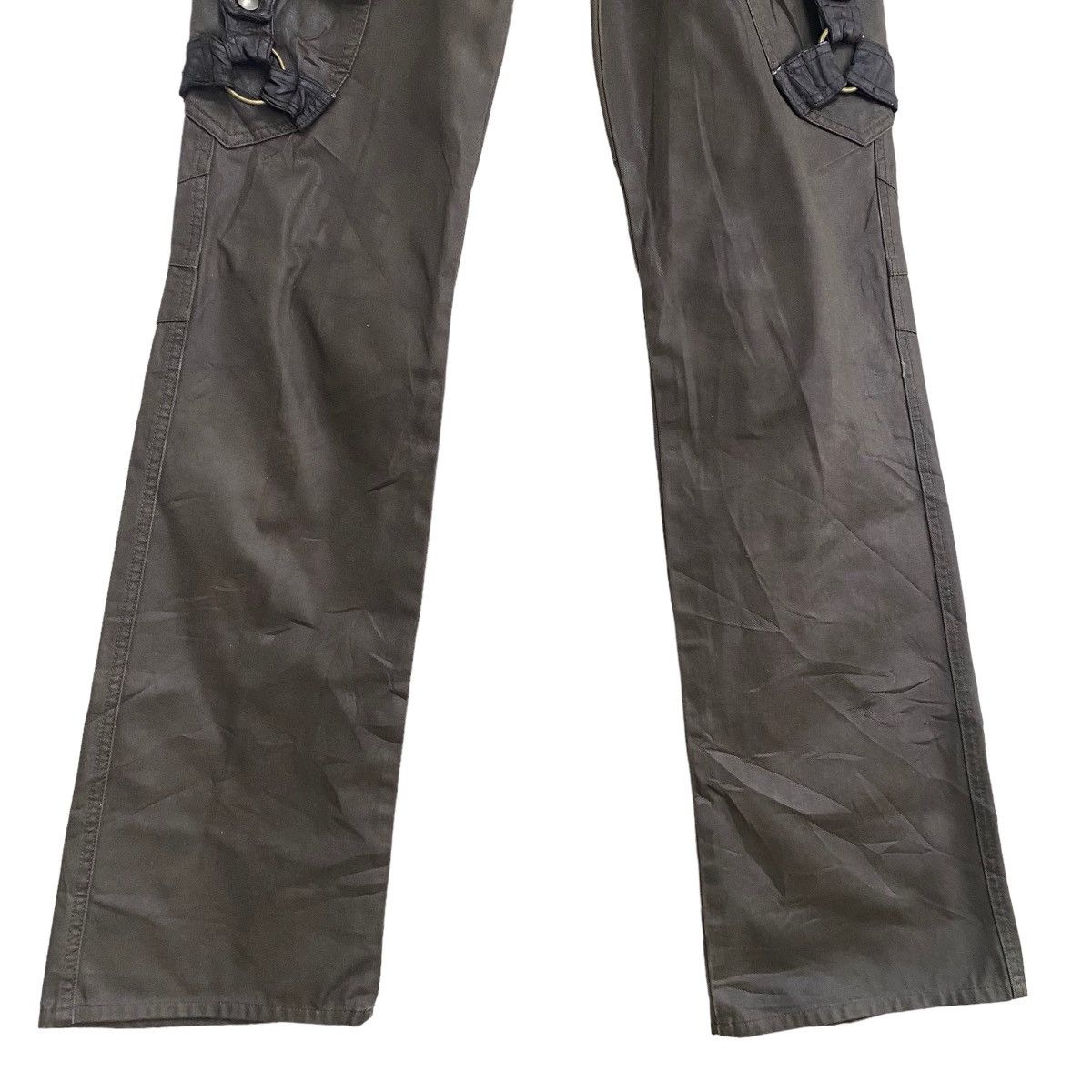 Le Grande Bleu (L.G.B.) - DIFFERENCE RUPERT Coated Wax Cargo Bondage Flare Pants - 9