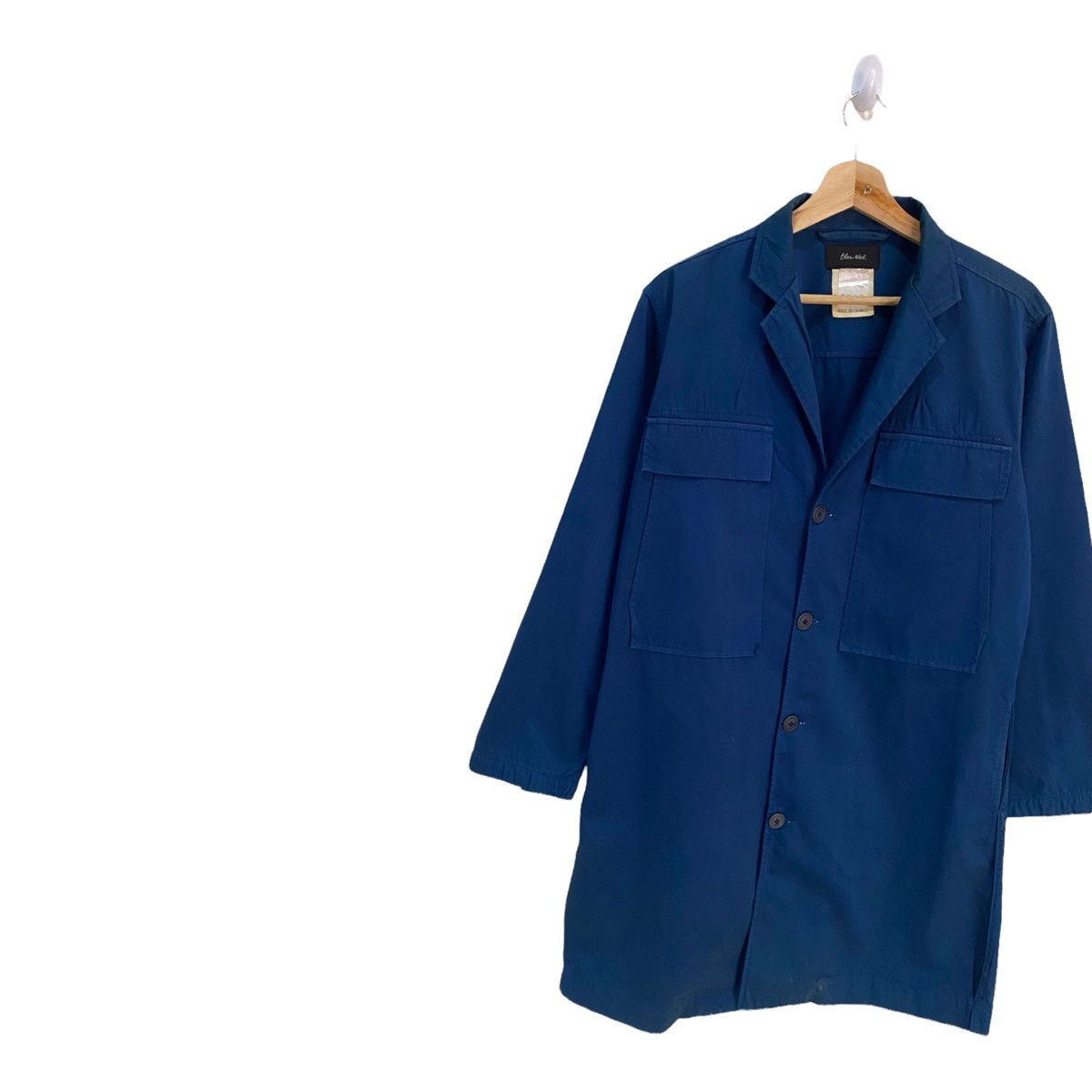 Vintage French Workwear Linen Chore Jacket Indigo - 10