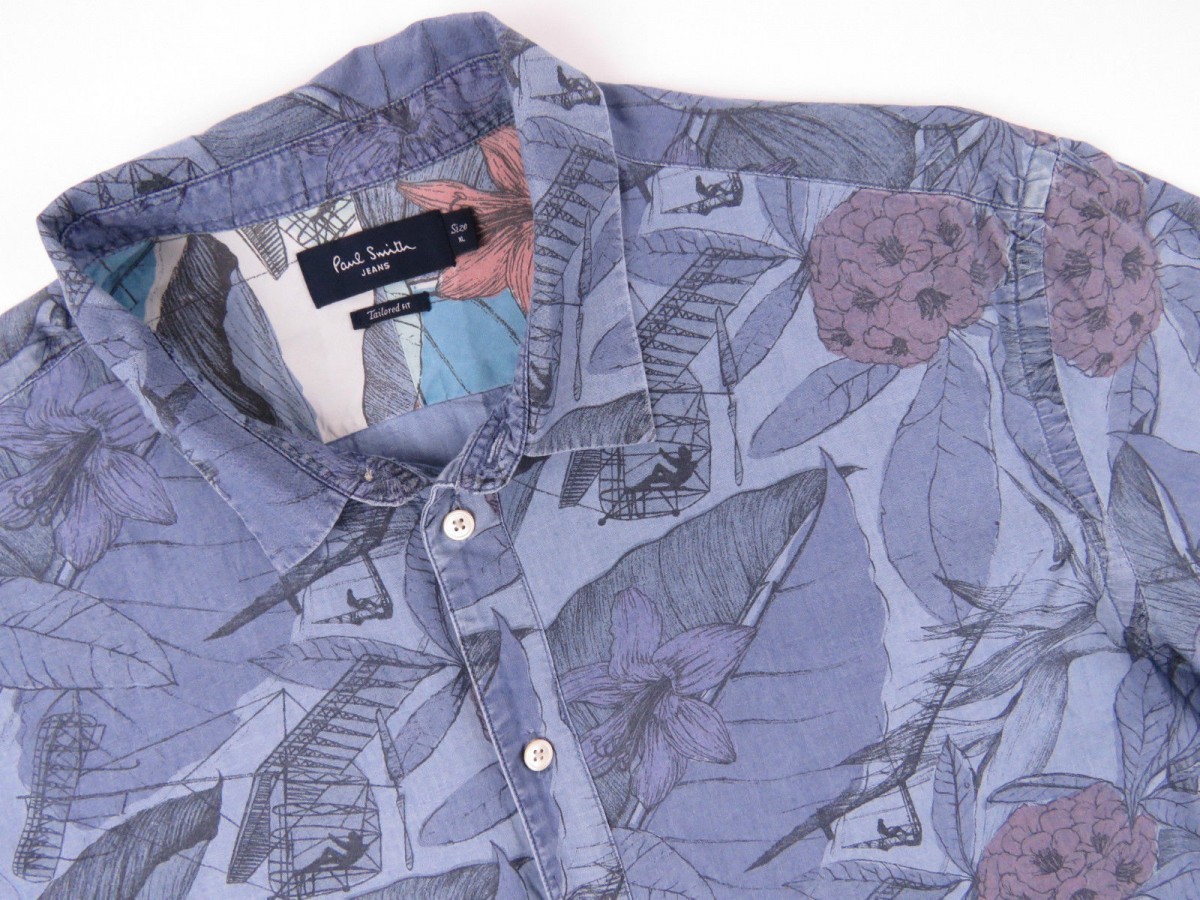 RARE TAILORED FIT FLORAL FLOWERS PATTERN L XL - 2