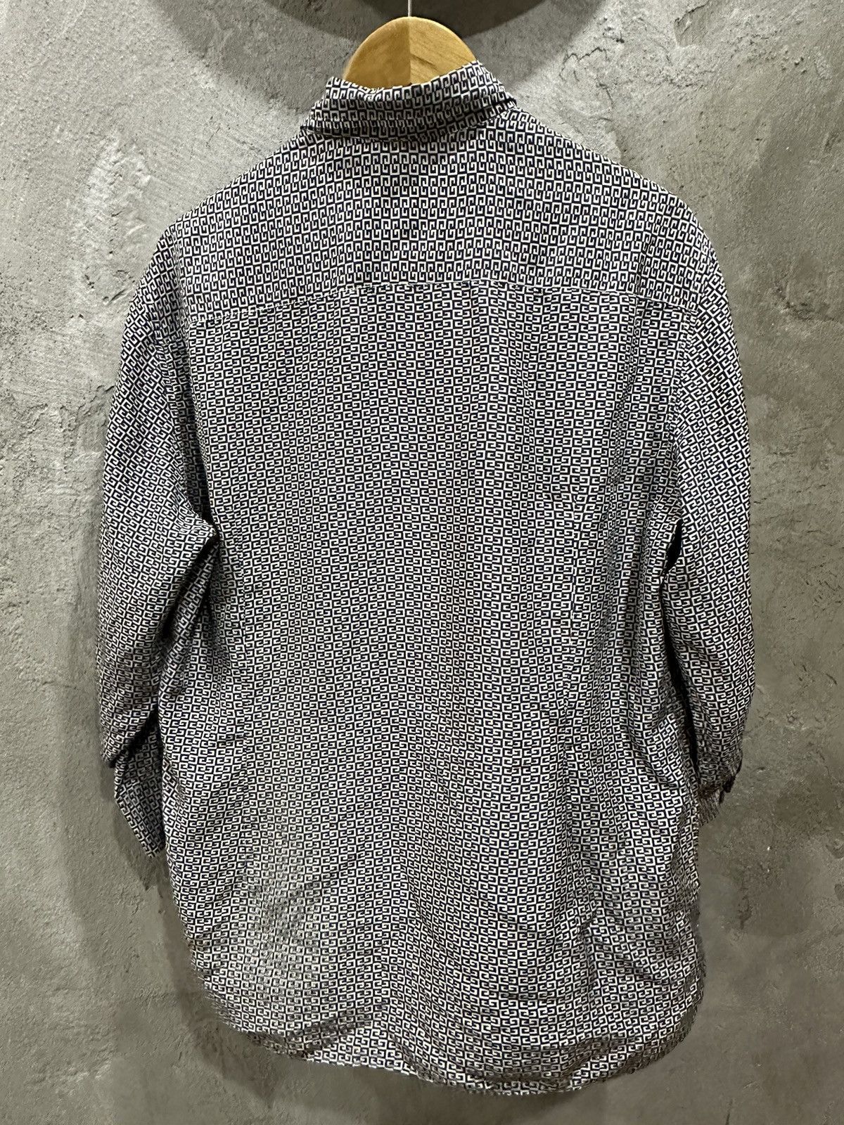 Givenchy Made in Italy Monogram Silk Button Shirt - 17