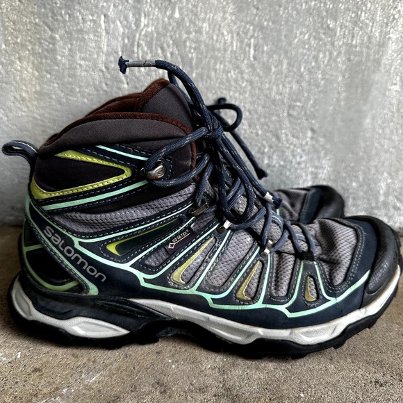 Salomon Hiking Boots/Shoes X Ultra 3 Mid GTX Contagrip Lace Up Multicolor 7.5 - 3