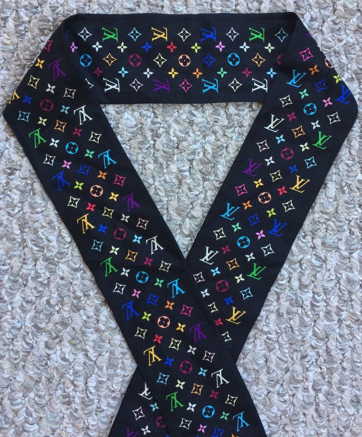 S/S 2003 Louis Vuitton Murakami Monogram Silk Scarf - 2