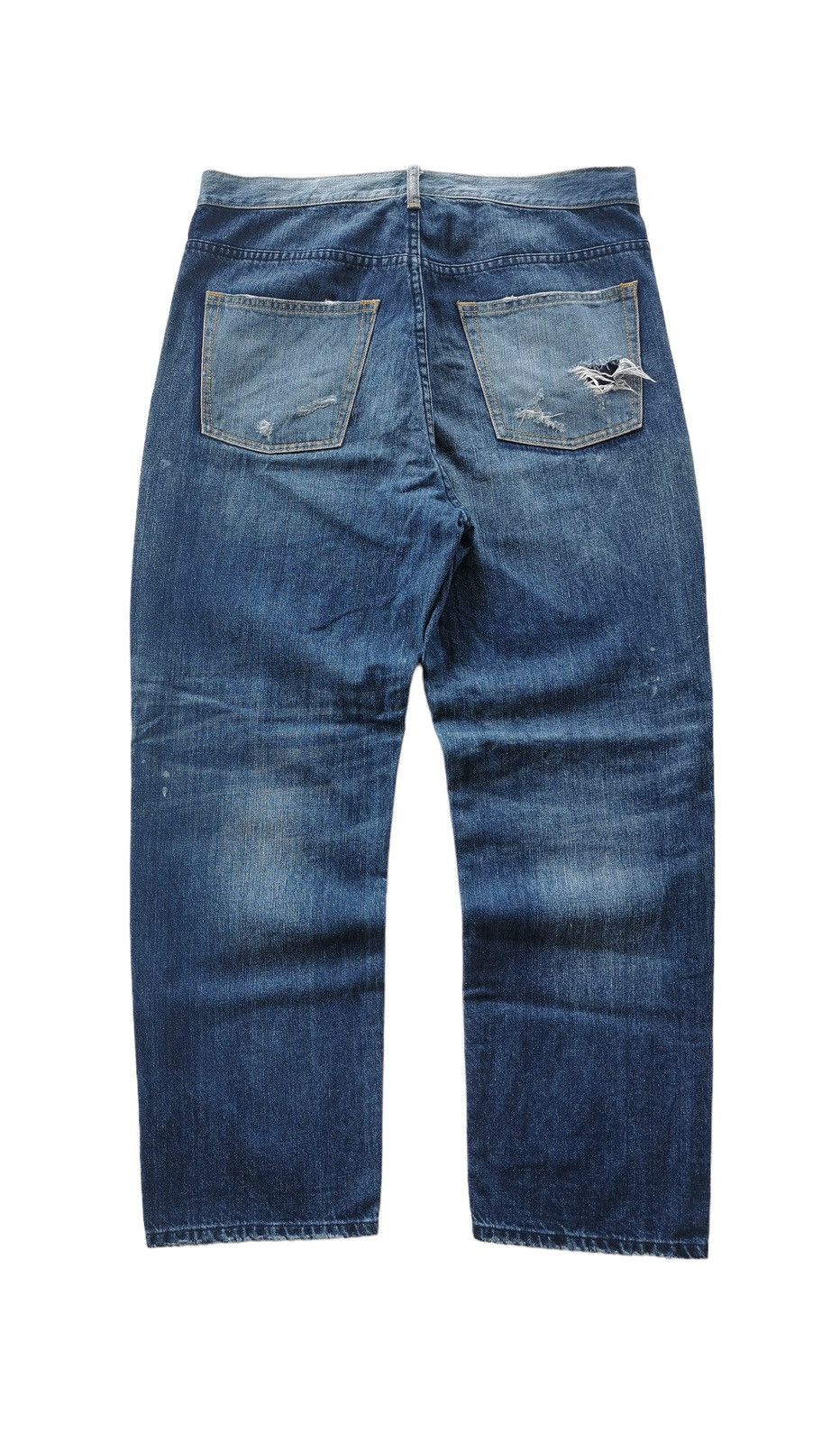 Global Work Patchwork Design Japan Brand Denim Jeans - 2