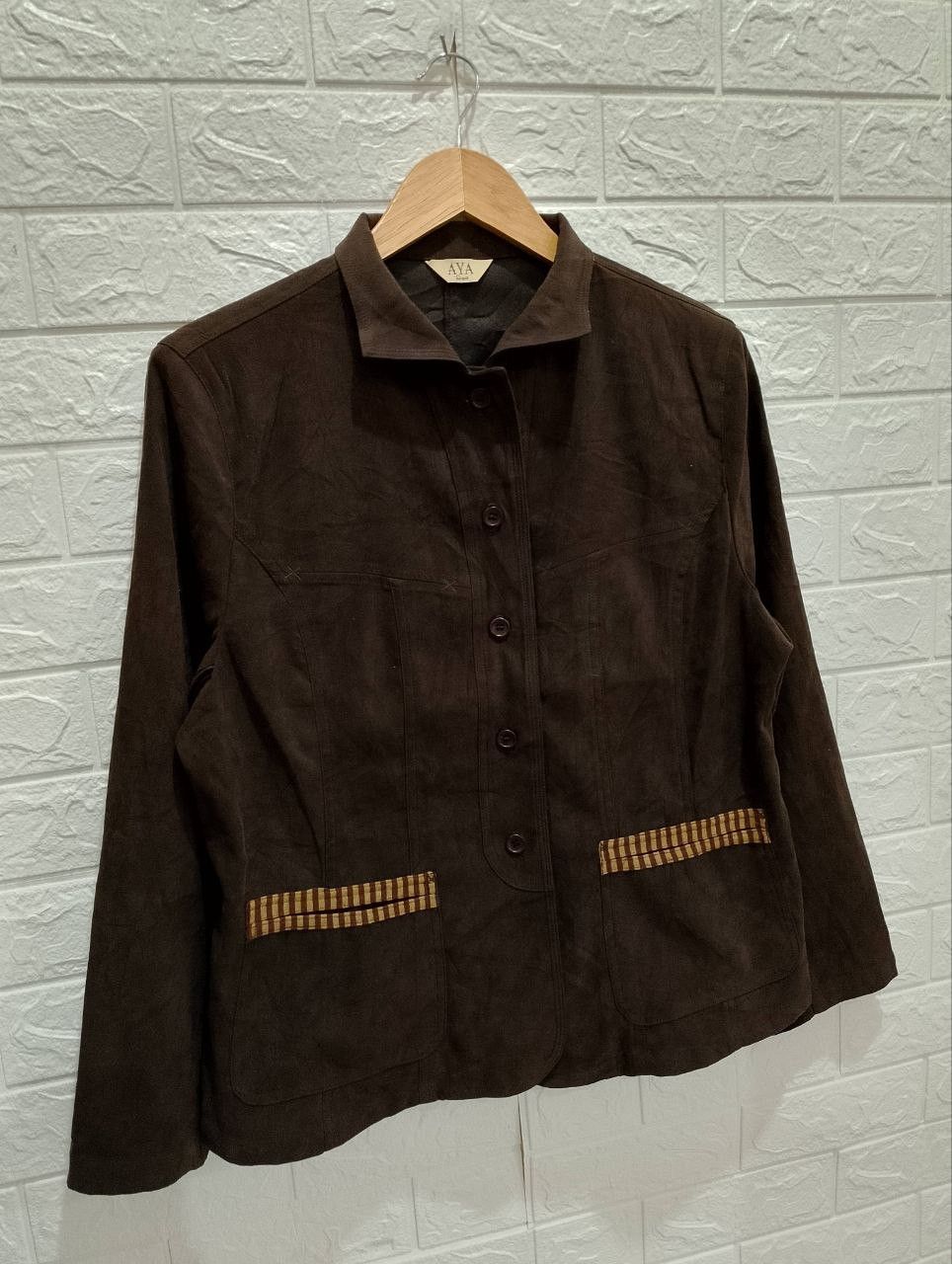 If Six Was Nine - AYA ELEGANT Brown Button Up Jacket - 4