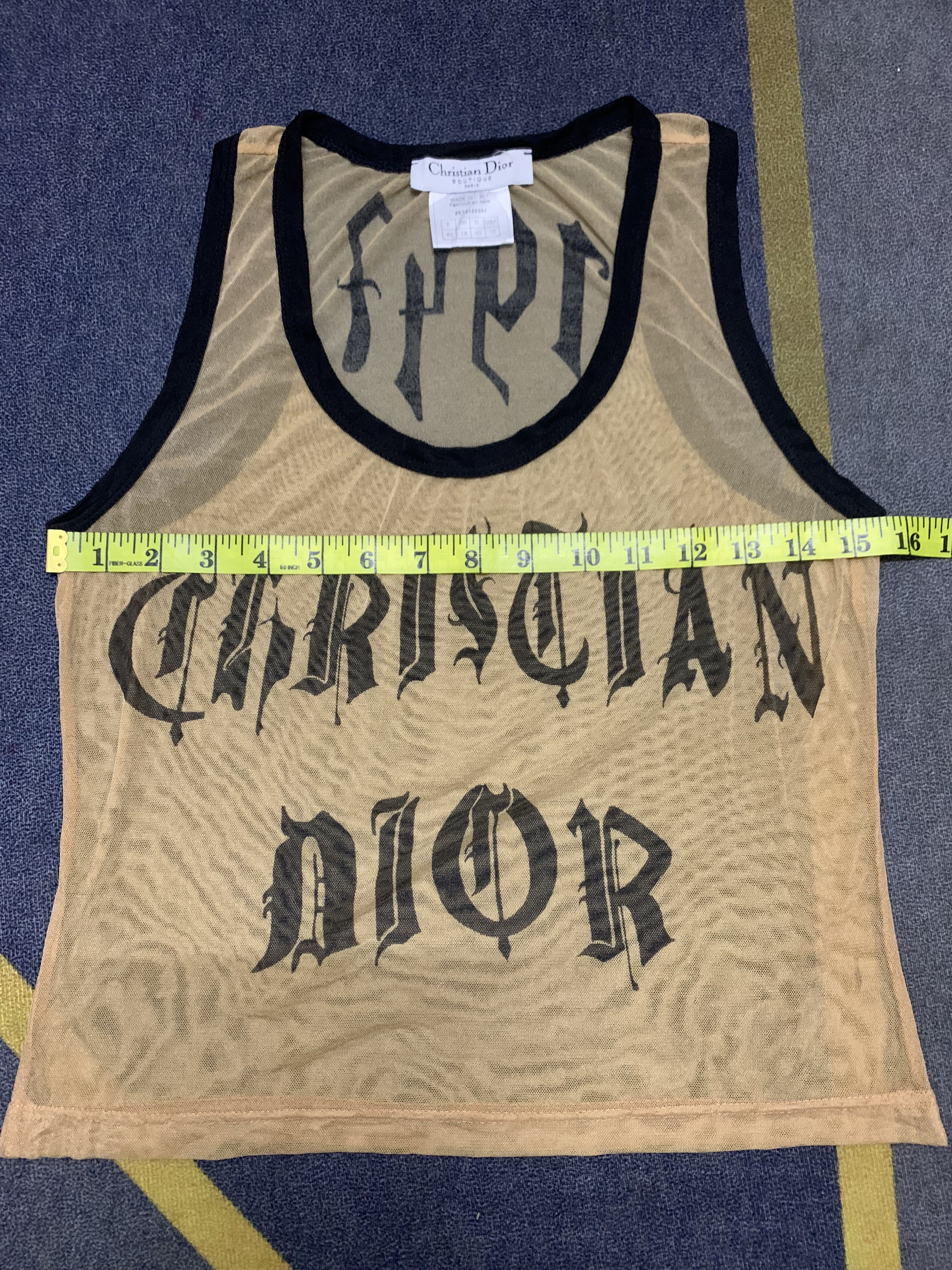 Christian Dior Mesh Logo Tank top