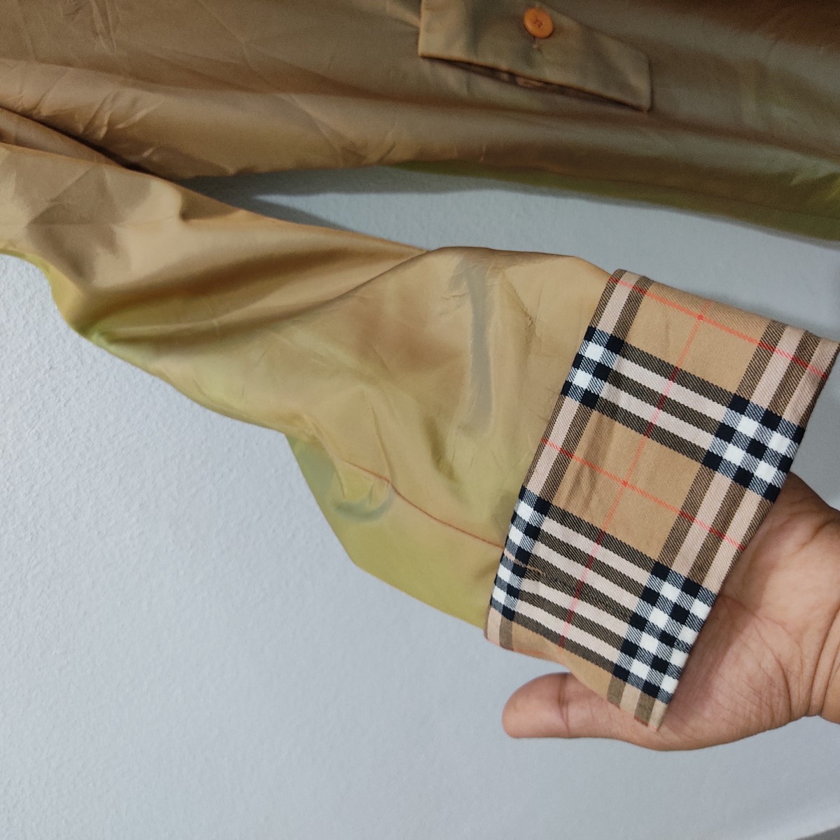 London Nova Check Discolor Faded Raincoat Jacket - 6