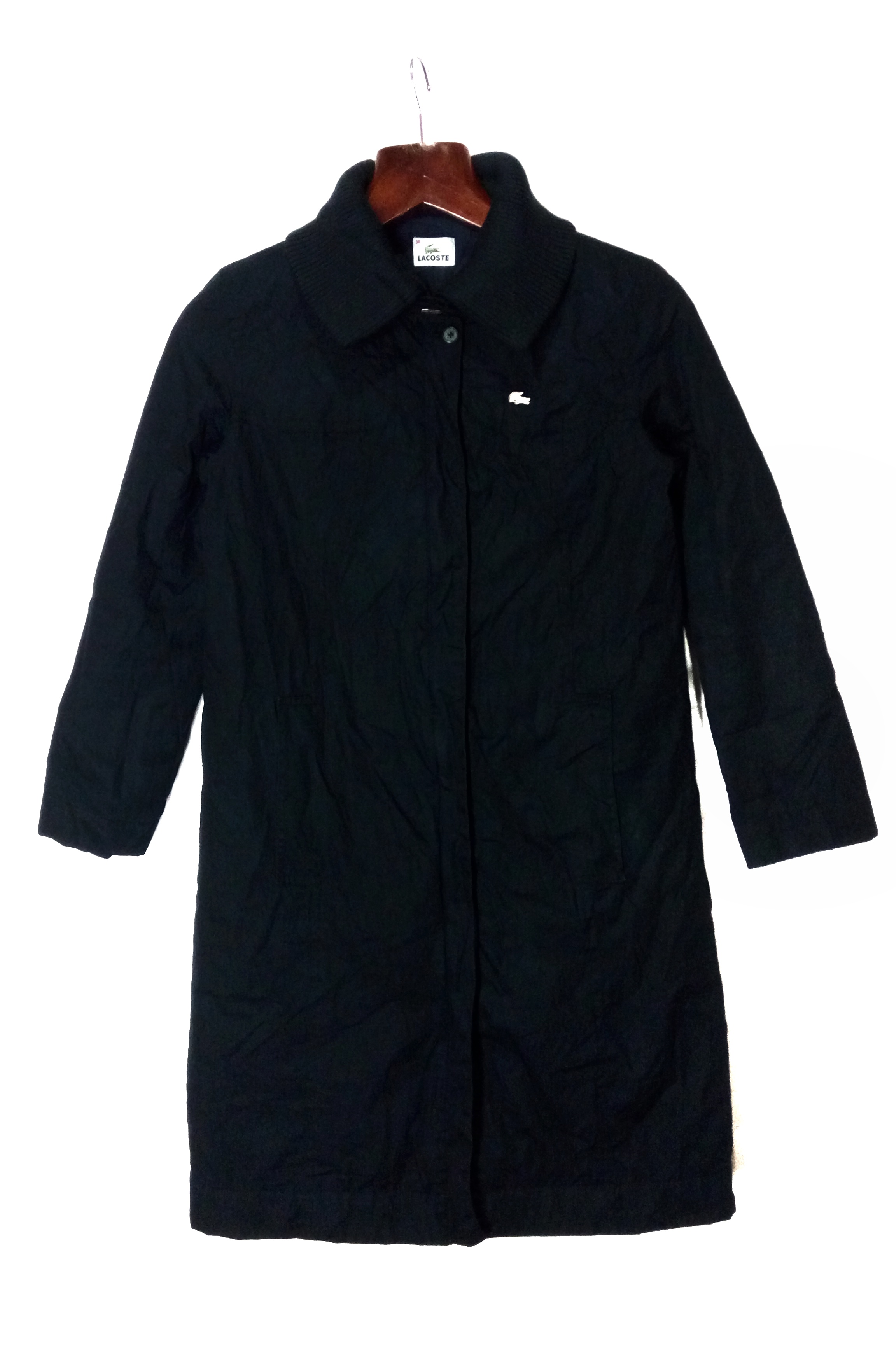 Lacoste parka long jacket dark blue color - 1