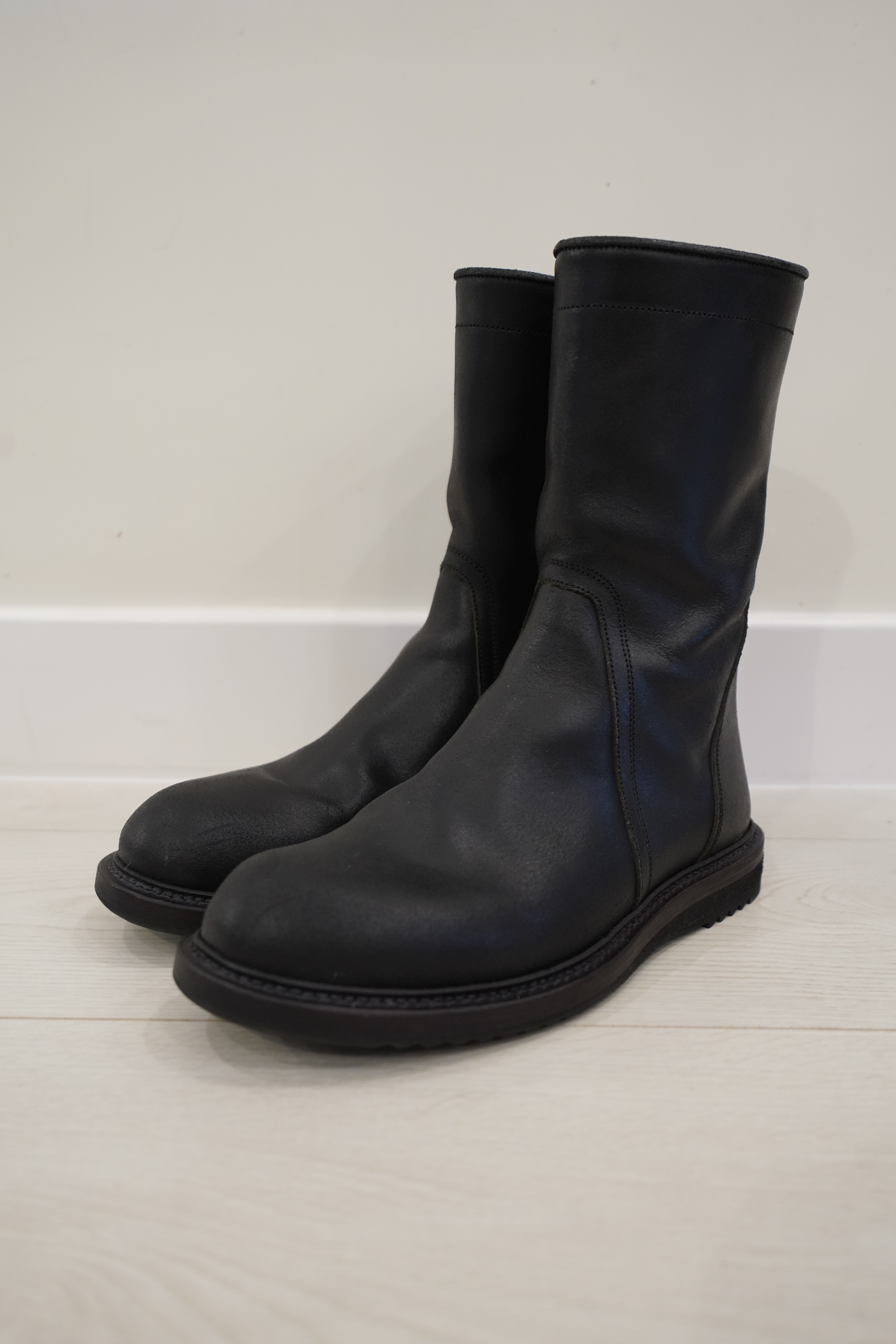 Reverse Leather Creeper Boots - 1