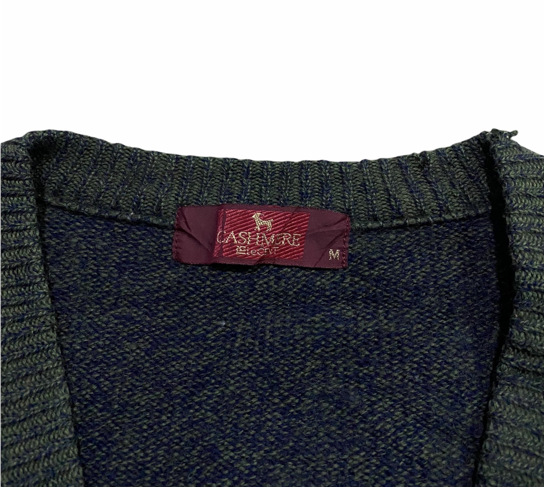 Coloured Cable Knit Sweater - Lecent Cashmere Ripped Sweater Grunge Style Made in Japan - 15