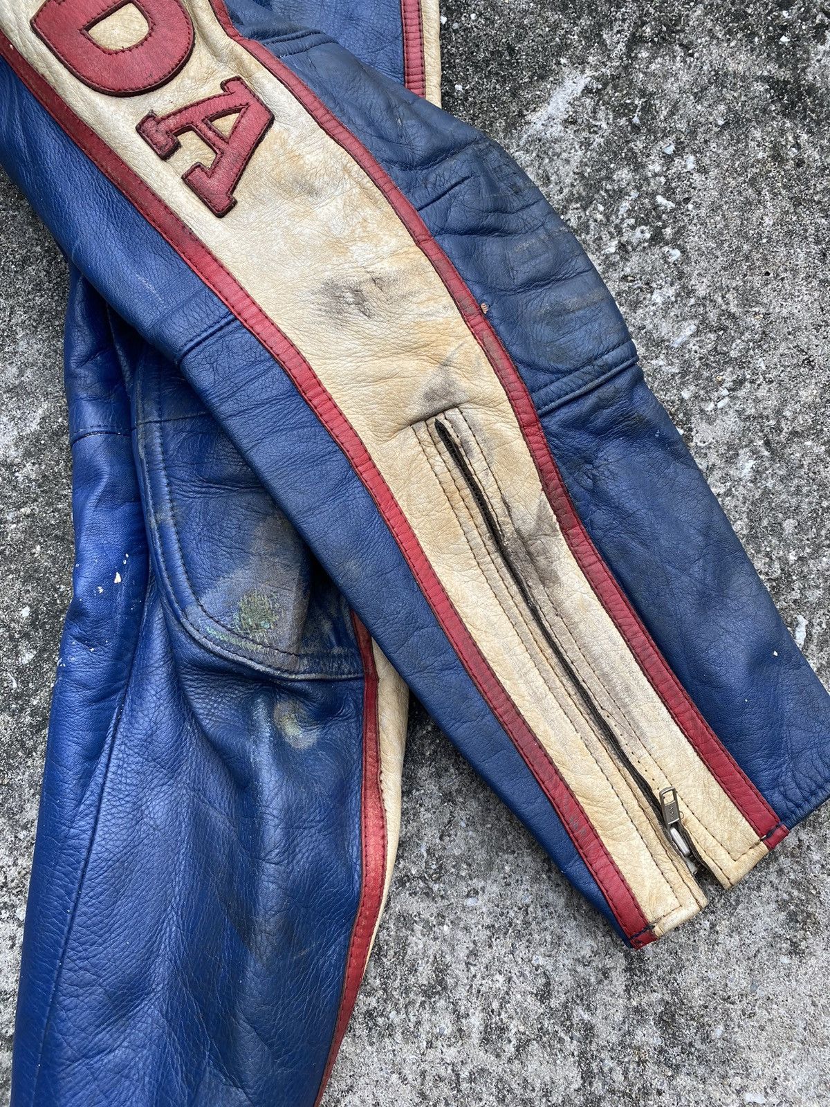 Vintage Honda Racing Leather Pant Motorcycle - 4