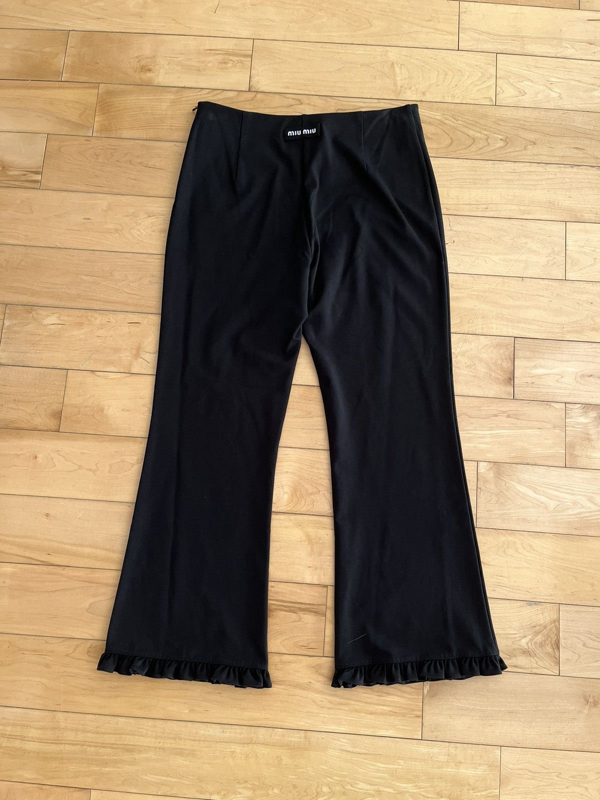 NWT - Miu Miu Jersey Frill Trousers - 2