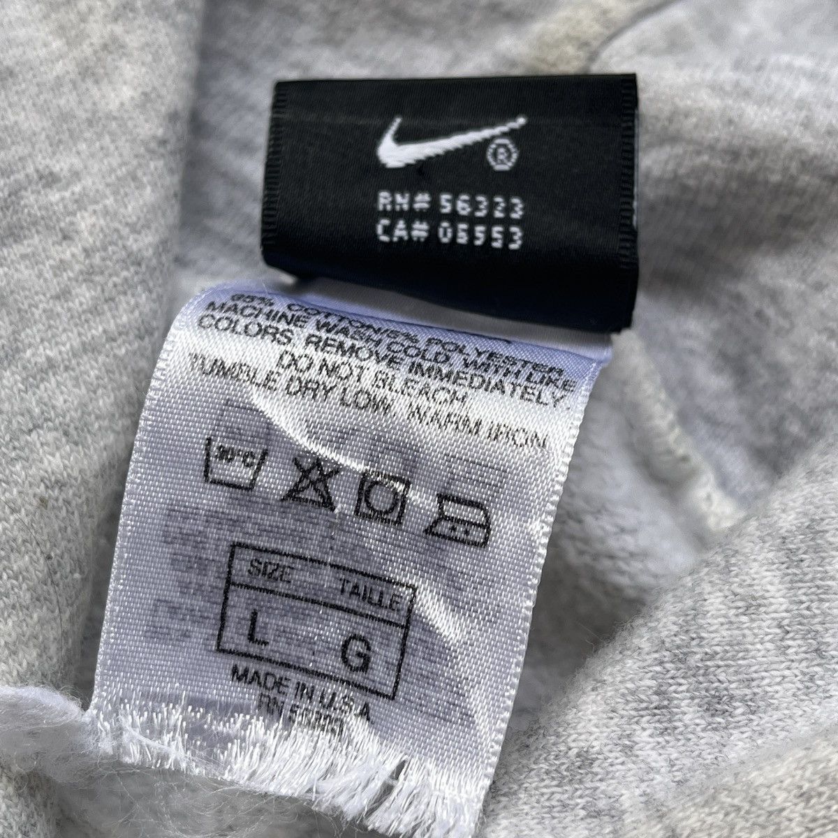Big Swoosh Centre Logo Nike Vintage Hoodie Made In USA - 7