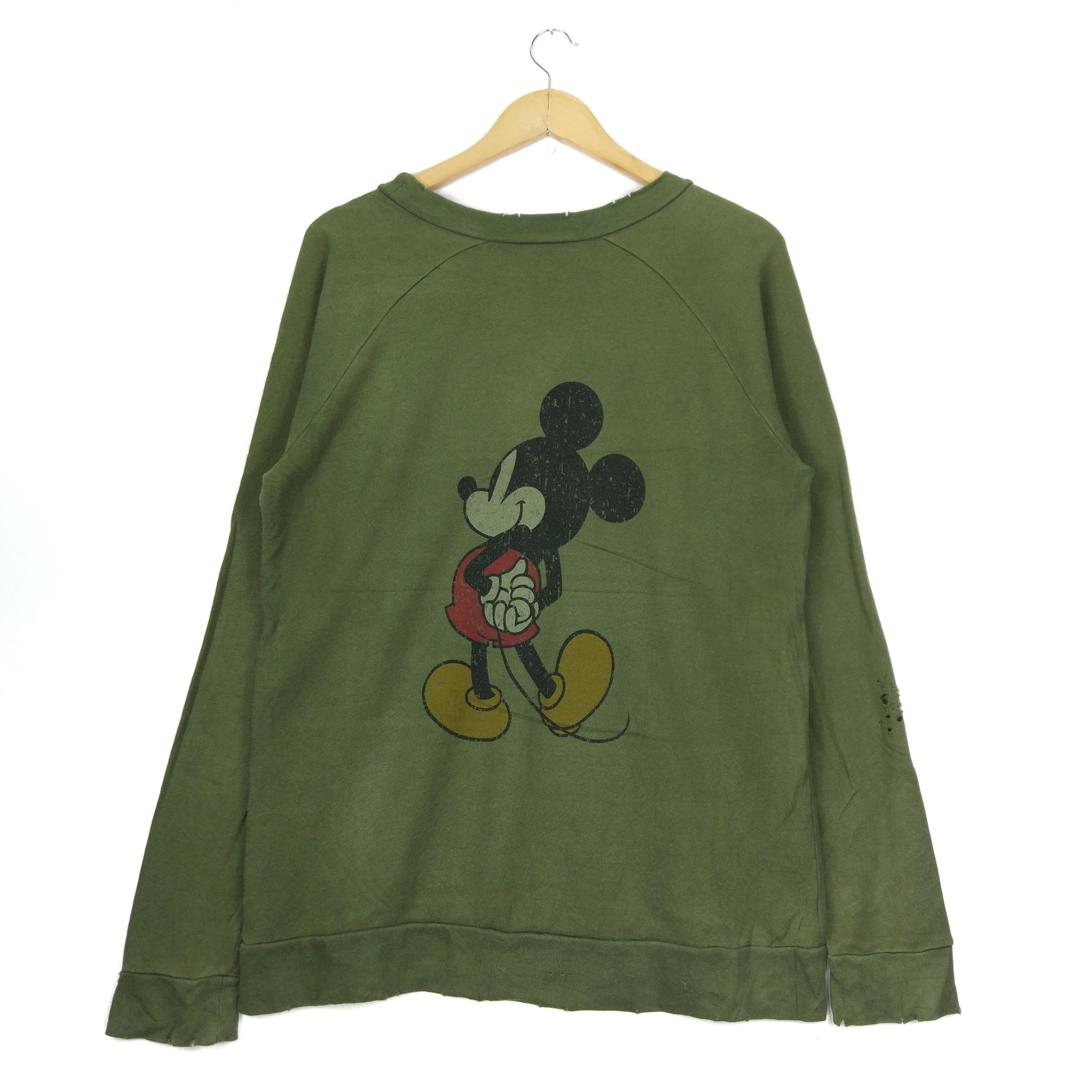 Beams x Mickey Mouse Factory Distressed Crewneck - 2