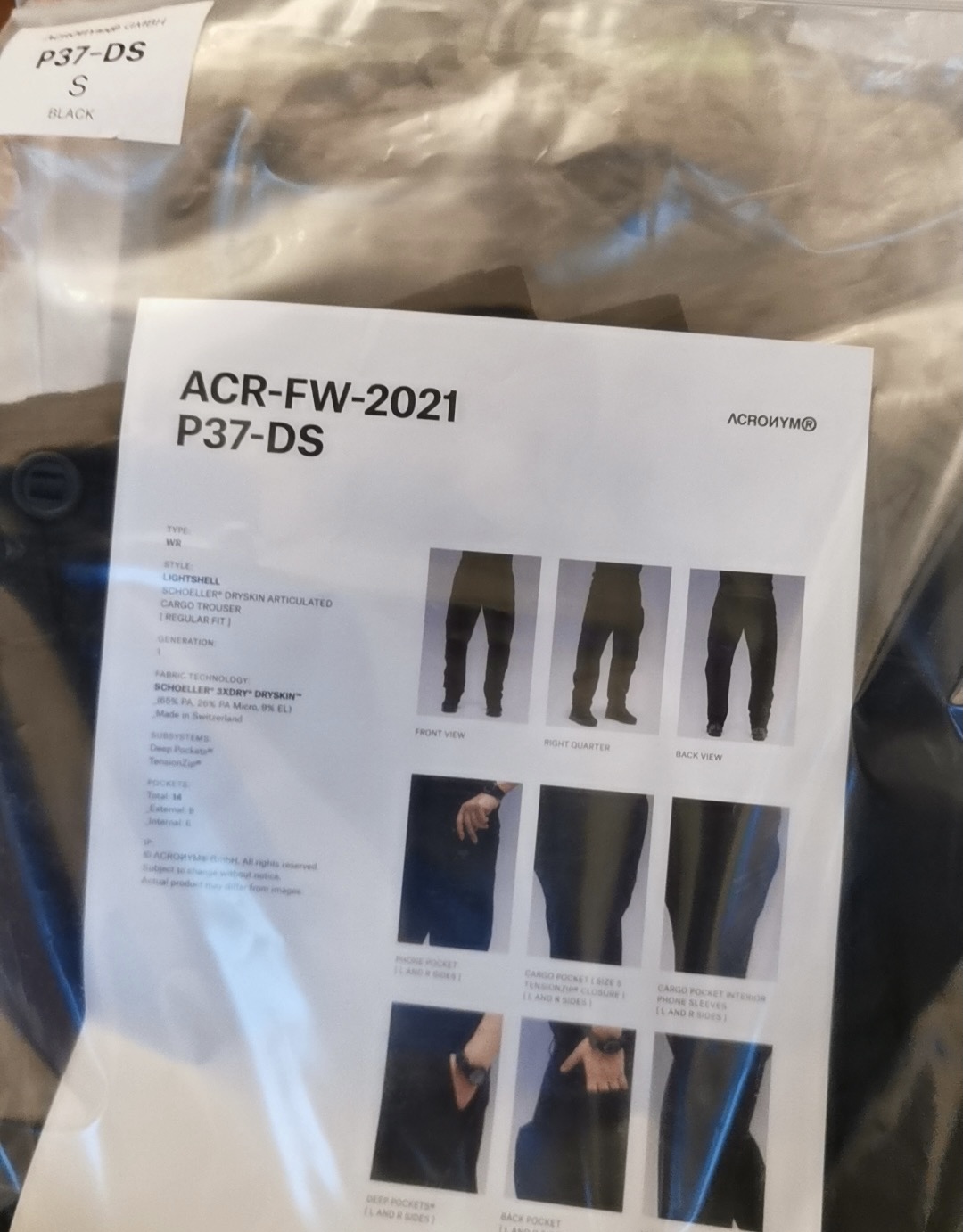 売り込み ACRONYM p37-DS S size i9tmg.com.br