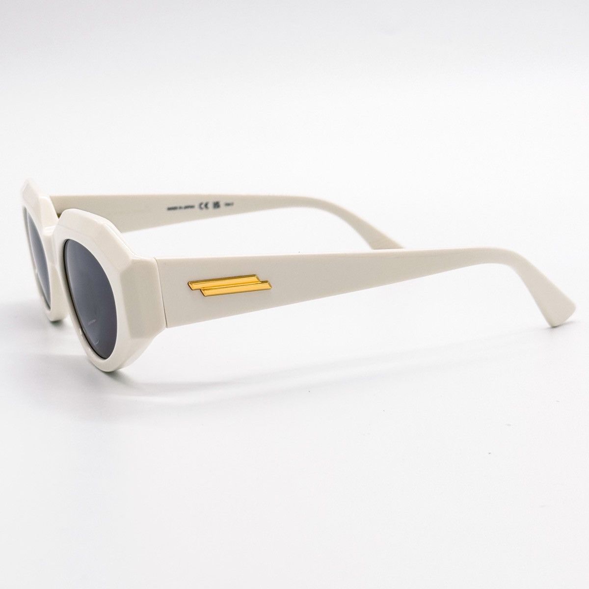 NEW BOTTEGA VENETA BV1031S 003 OVAL WHITE WOMEN SUNGLASSES - 7